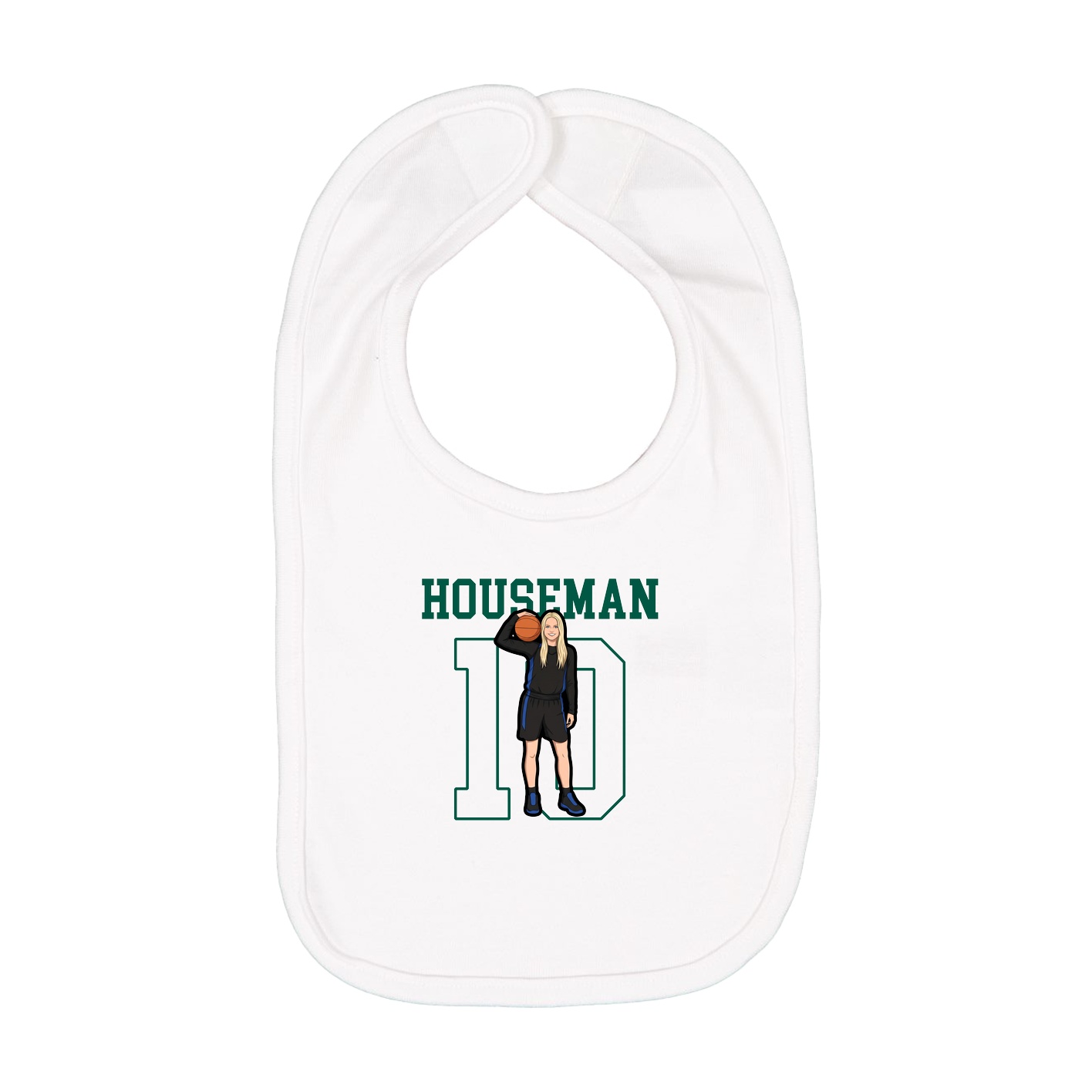 Infant Bib — Shirsey in White