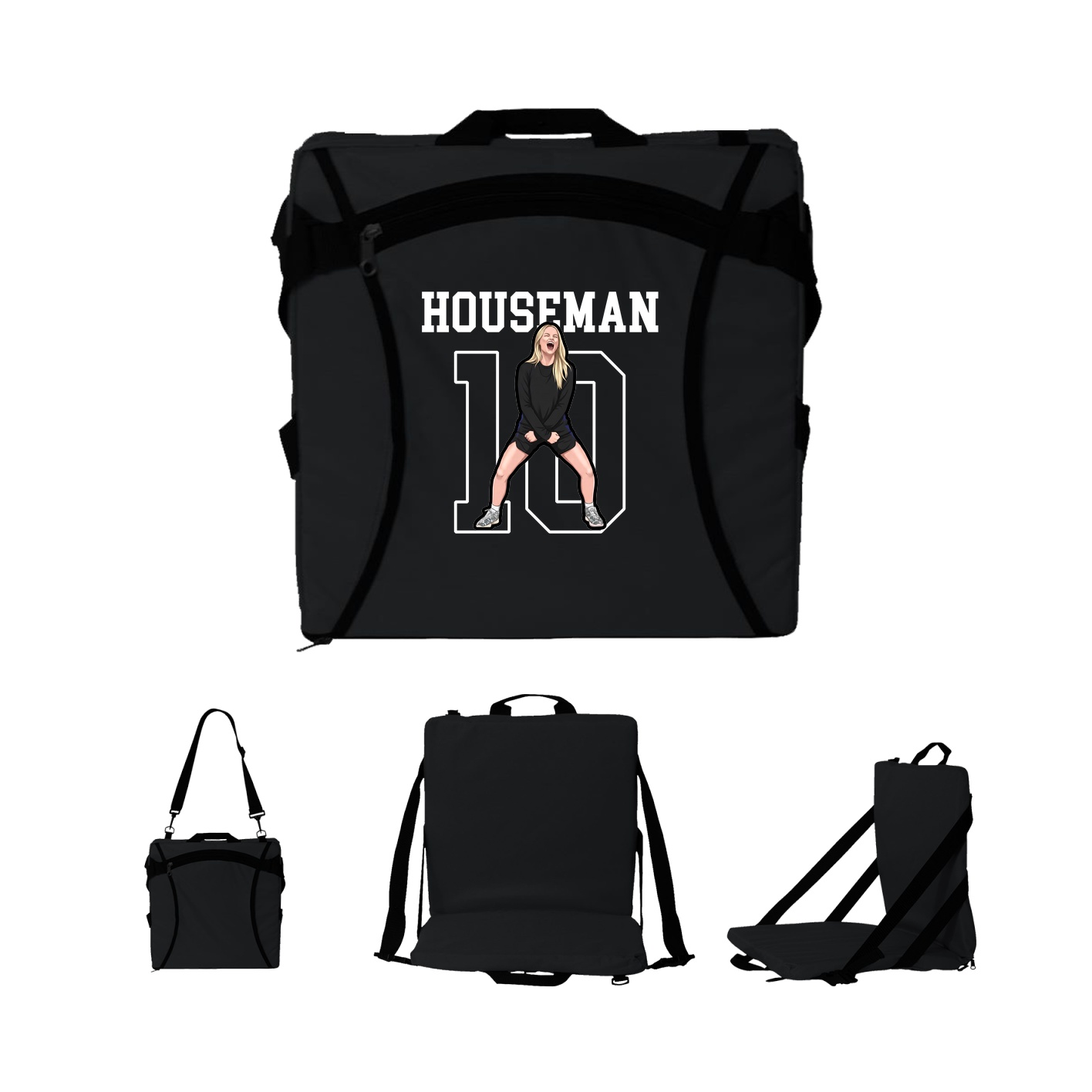 Folding Stadium Seat — Shirsey in Black