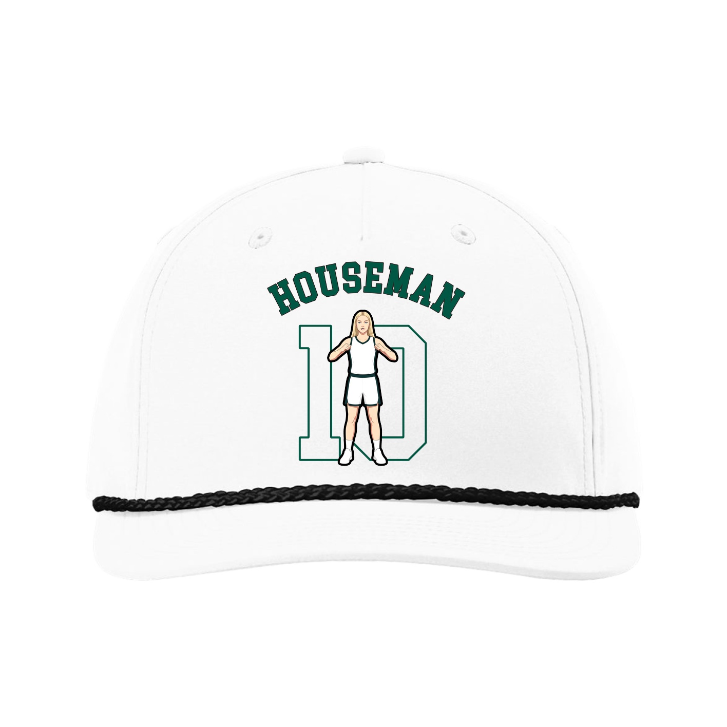 Five-Panel Classic Rope Cap — Shirsey Arch in White