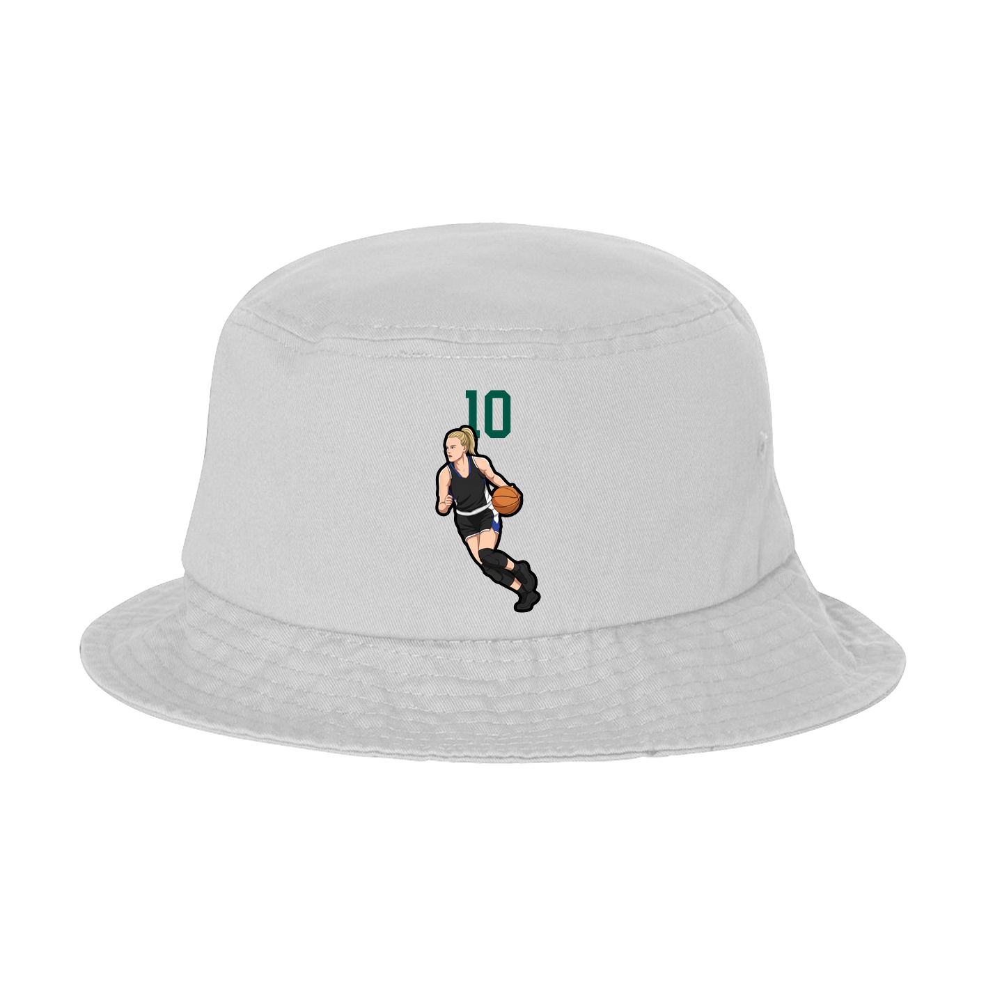 Bucket Cap — Number Top in White