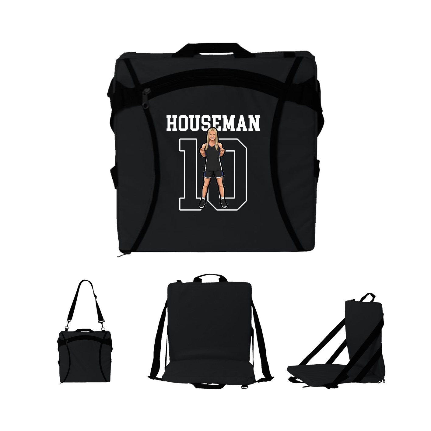 Folding Stadium Seat — Shirsey in Black