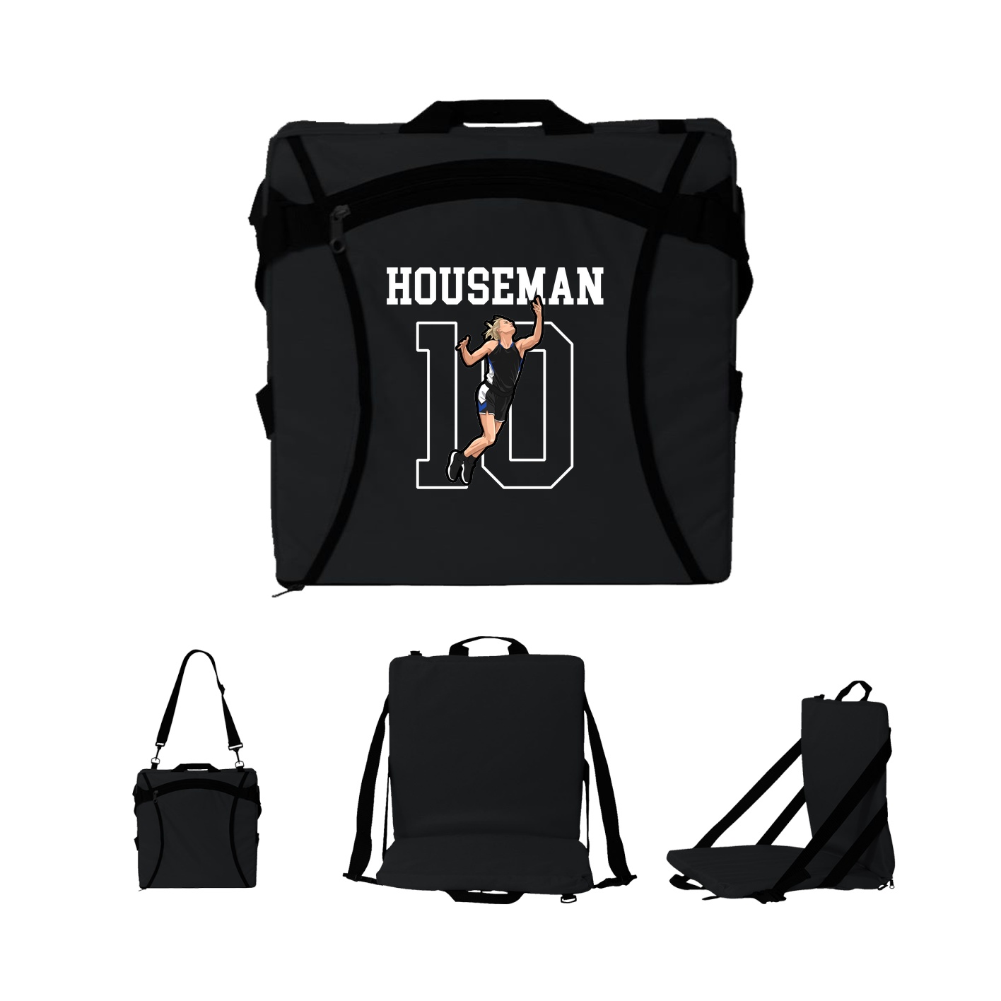 Folding Stadium Seat — Shirsey in Black