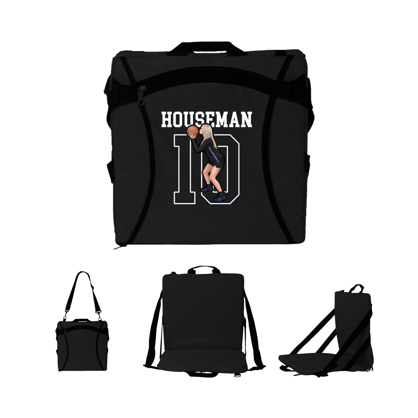 Folding Stadium Seat — Shirsey in Black