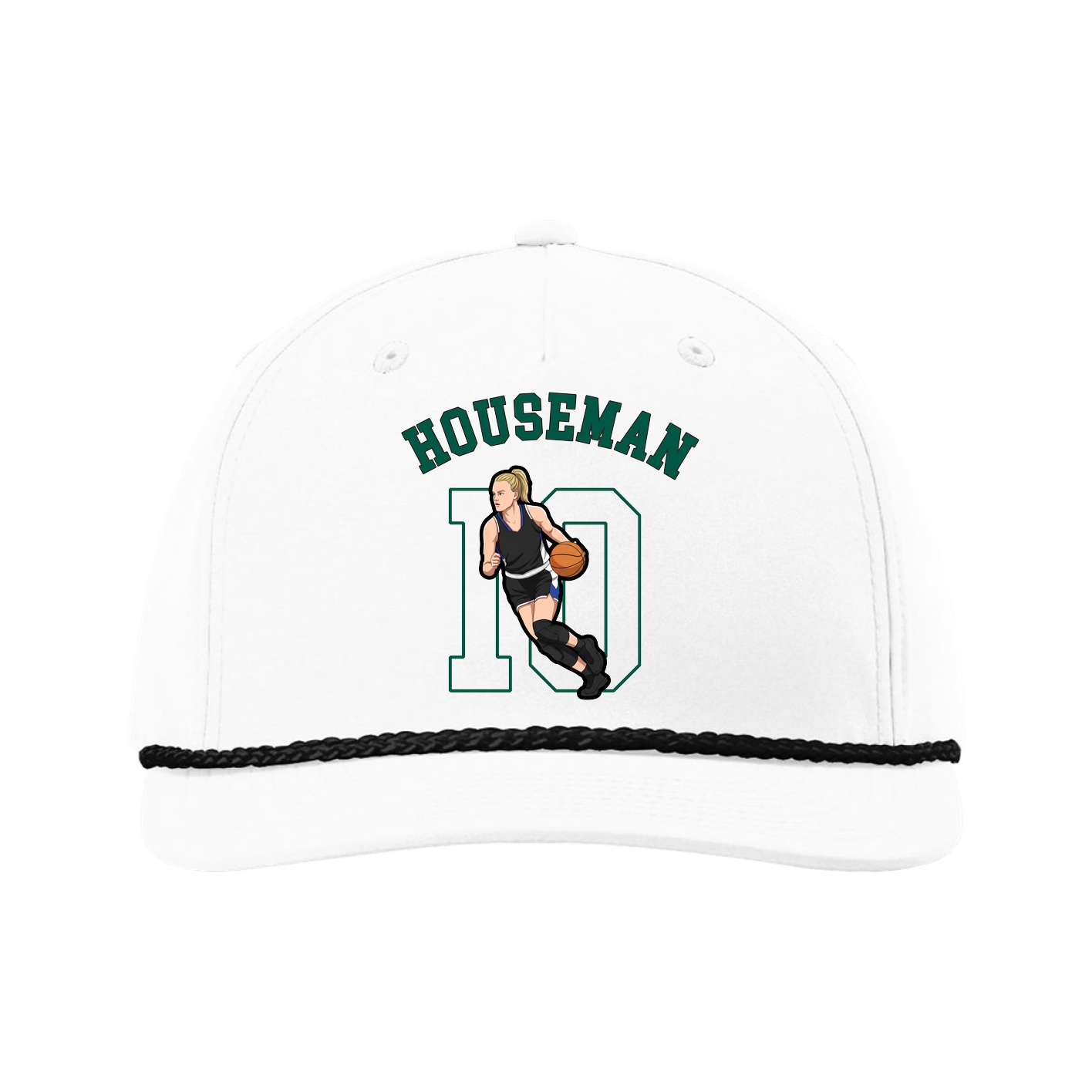 Five-Panel Classic Rope Cap — Shirsey Arch in White