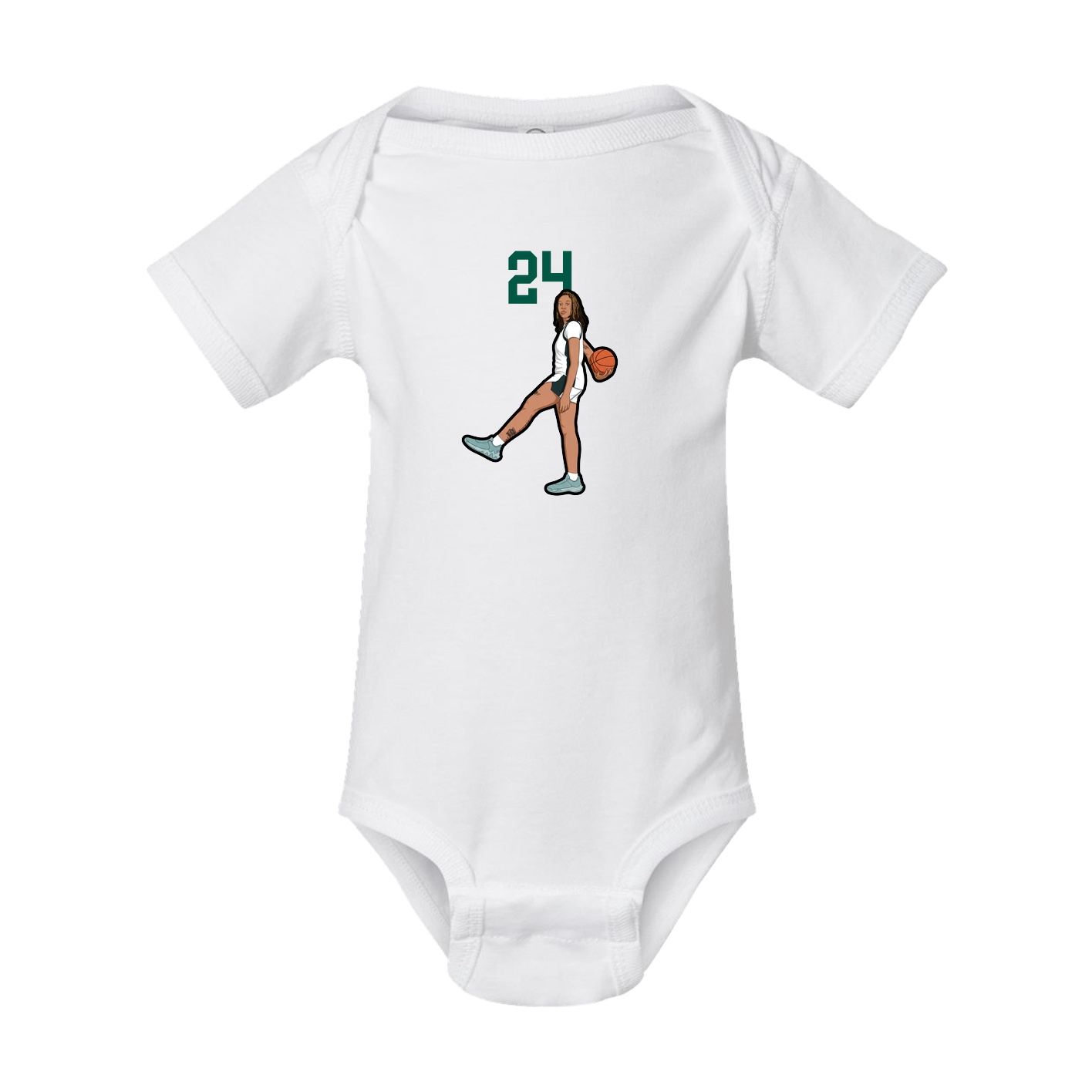 Baby Onesie — Number Top in White