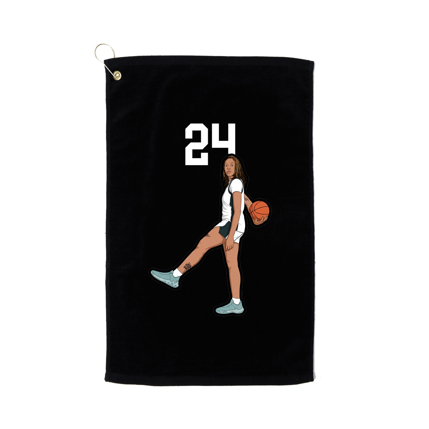 Golf Towel — Number Top in Black