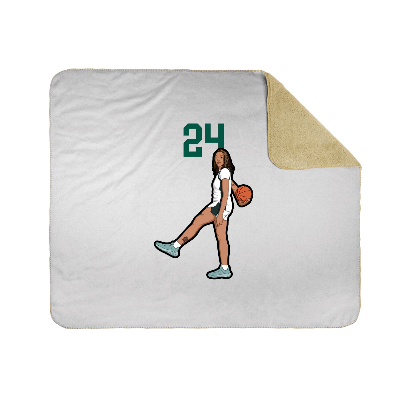 Throw Blanket — Number Top in White