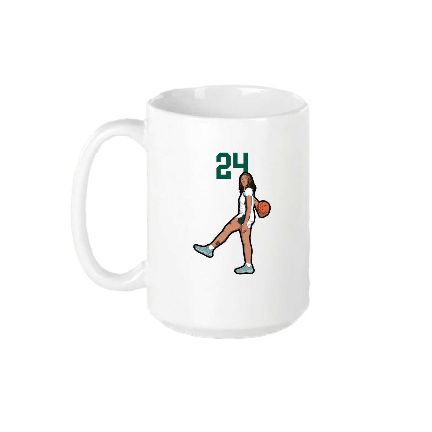 15oz Coffee Mug — Number Top in White
