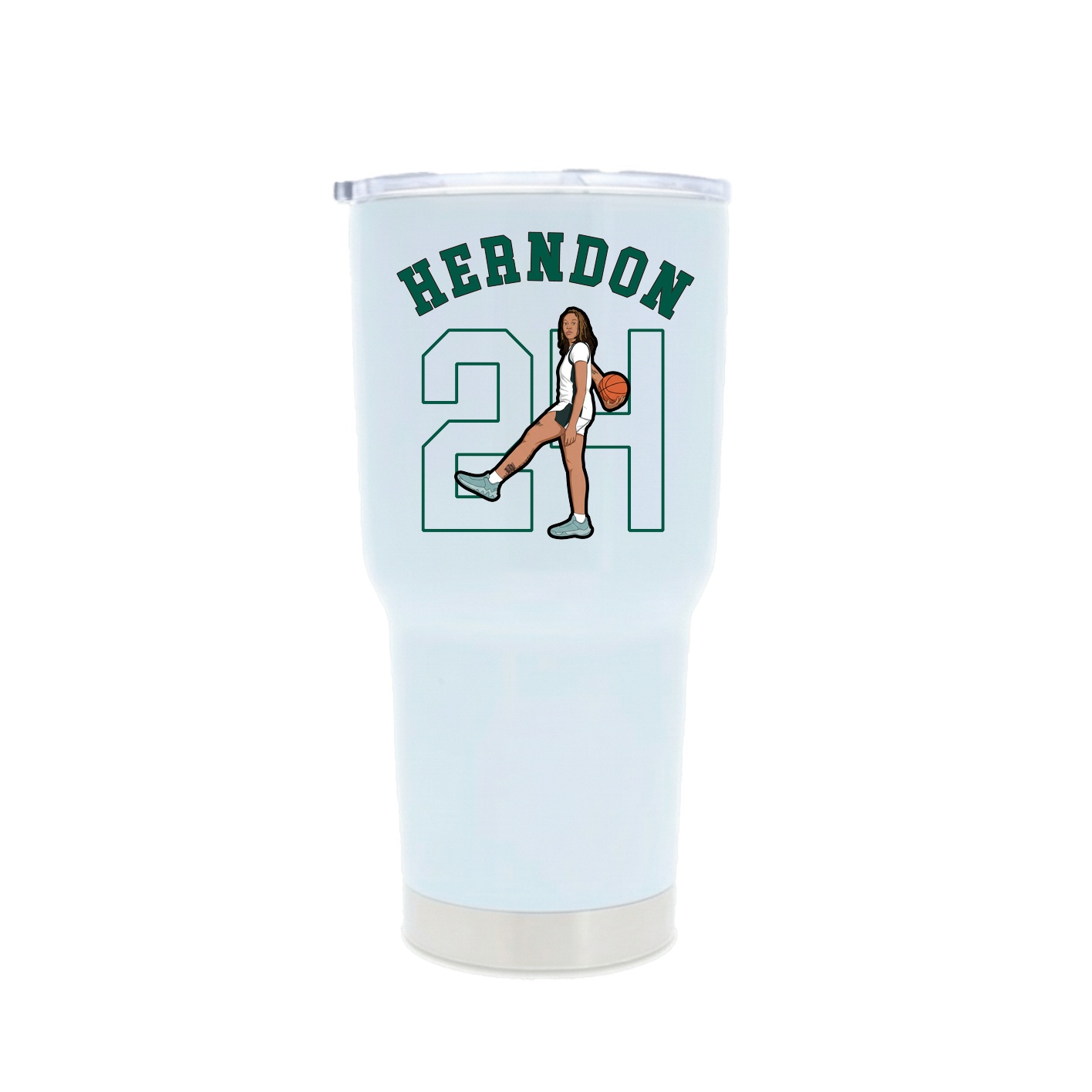 30oz Stainless Steel Tumbler — Shirsey Arch in White