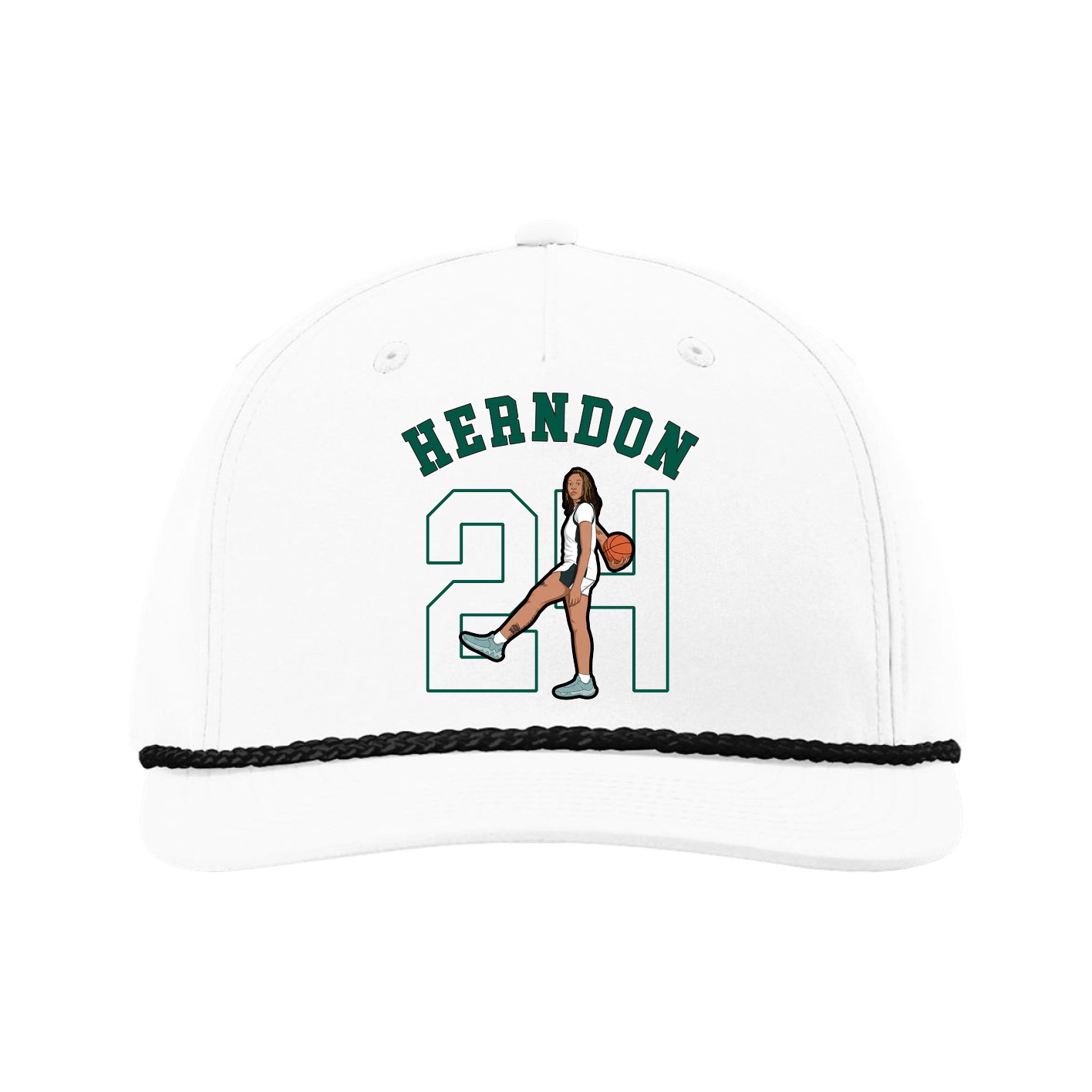 Five-Panel Classic Rope Cap — Shirsey Arch in White