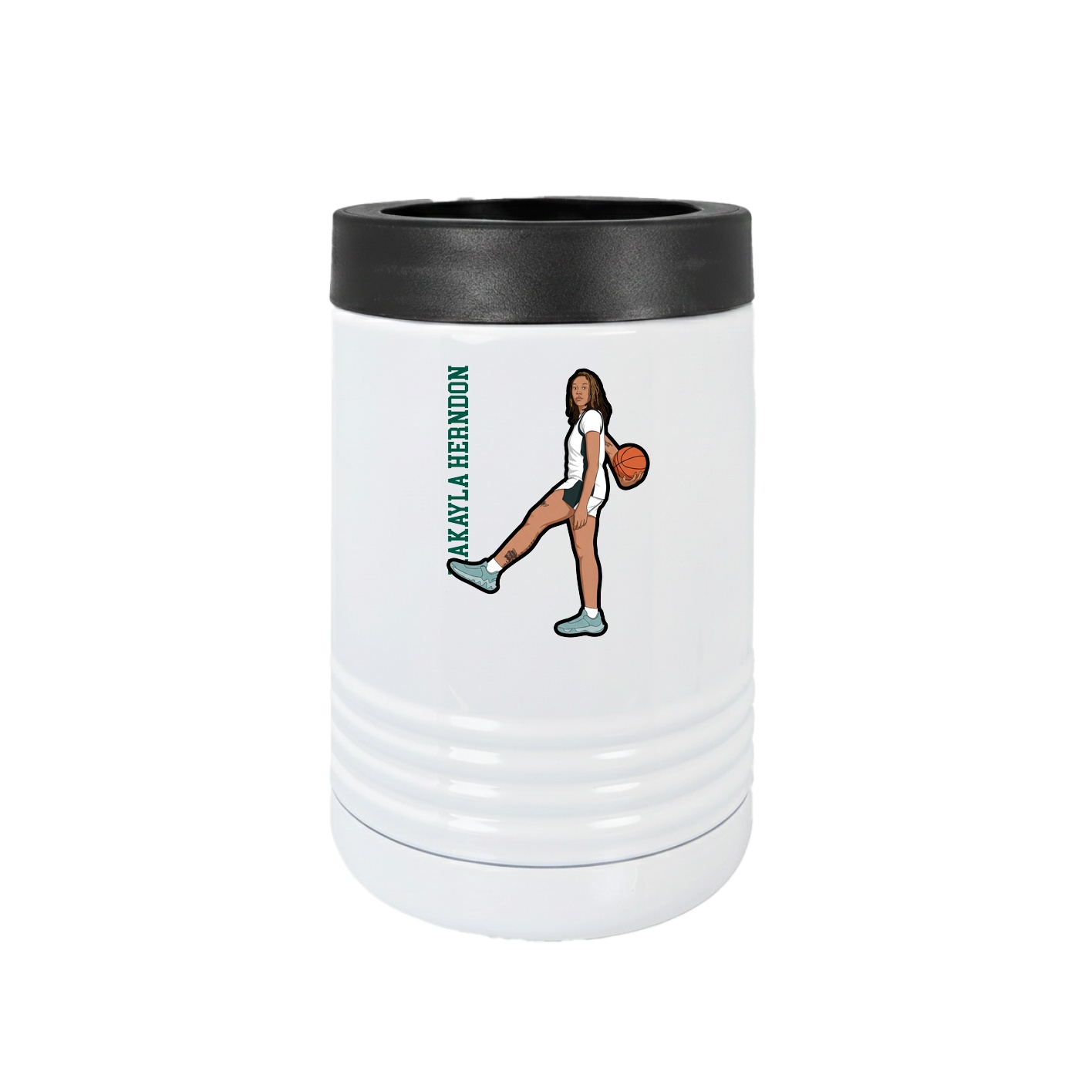 Beverage Holder — Name Vertical in White