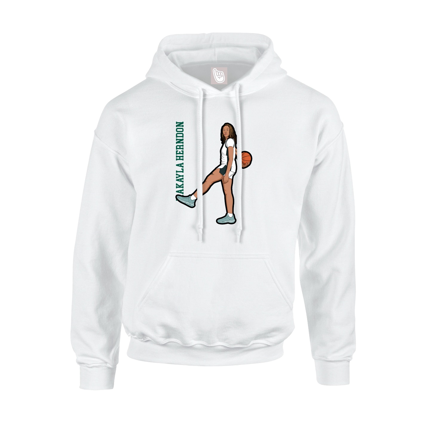 Hoodie — Name Vertical in White