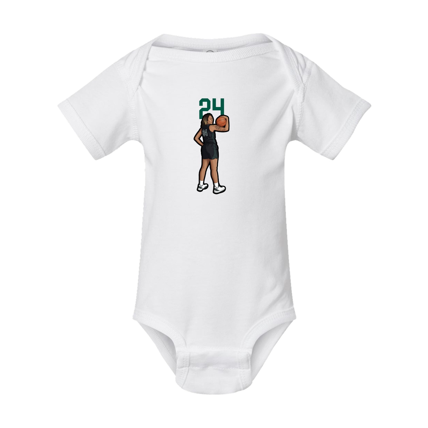 Baby Onesie — Number Top in White