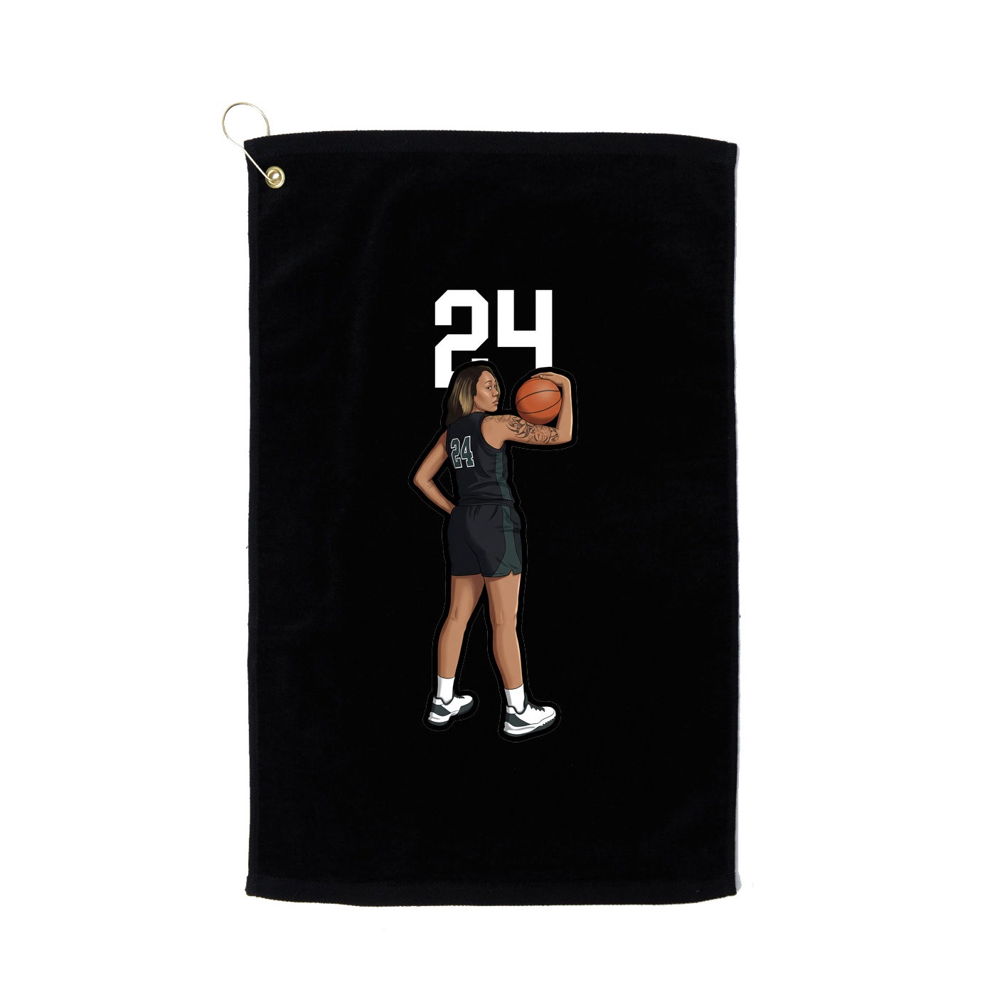 Golf Towel — Number Top in Black