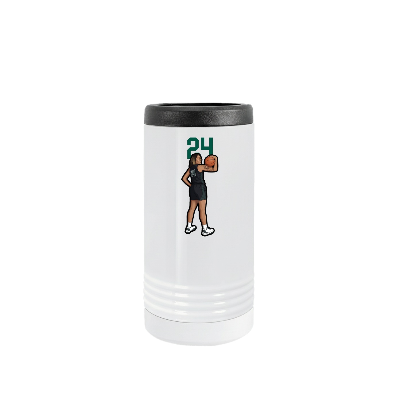 Slim Beverage Holder — Number Top in White
