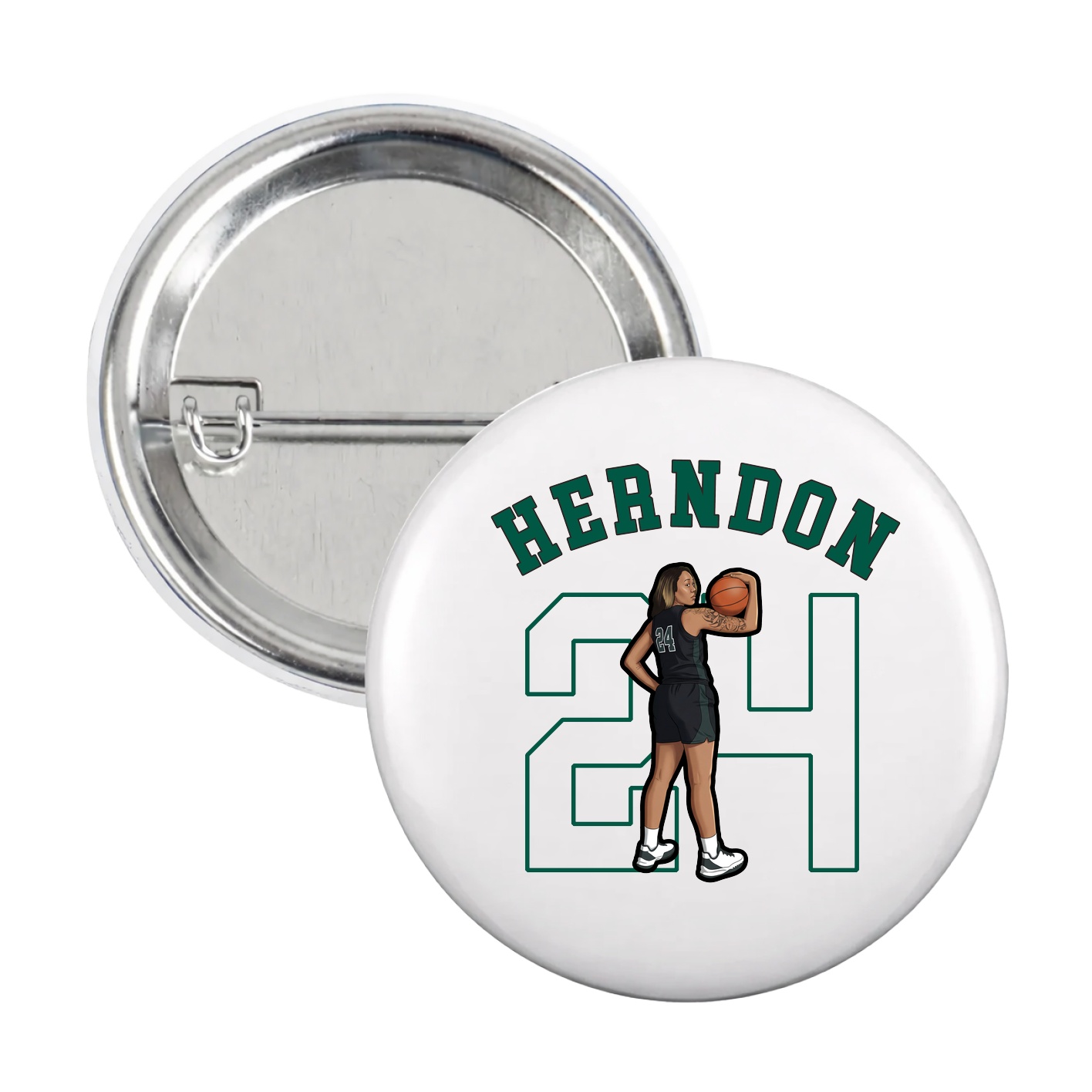 Game Day Button — Shirsey Arch in White