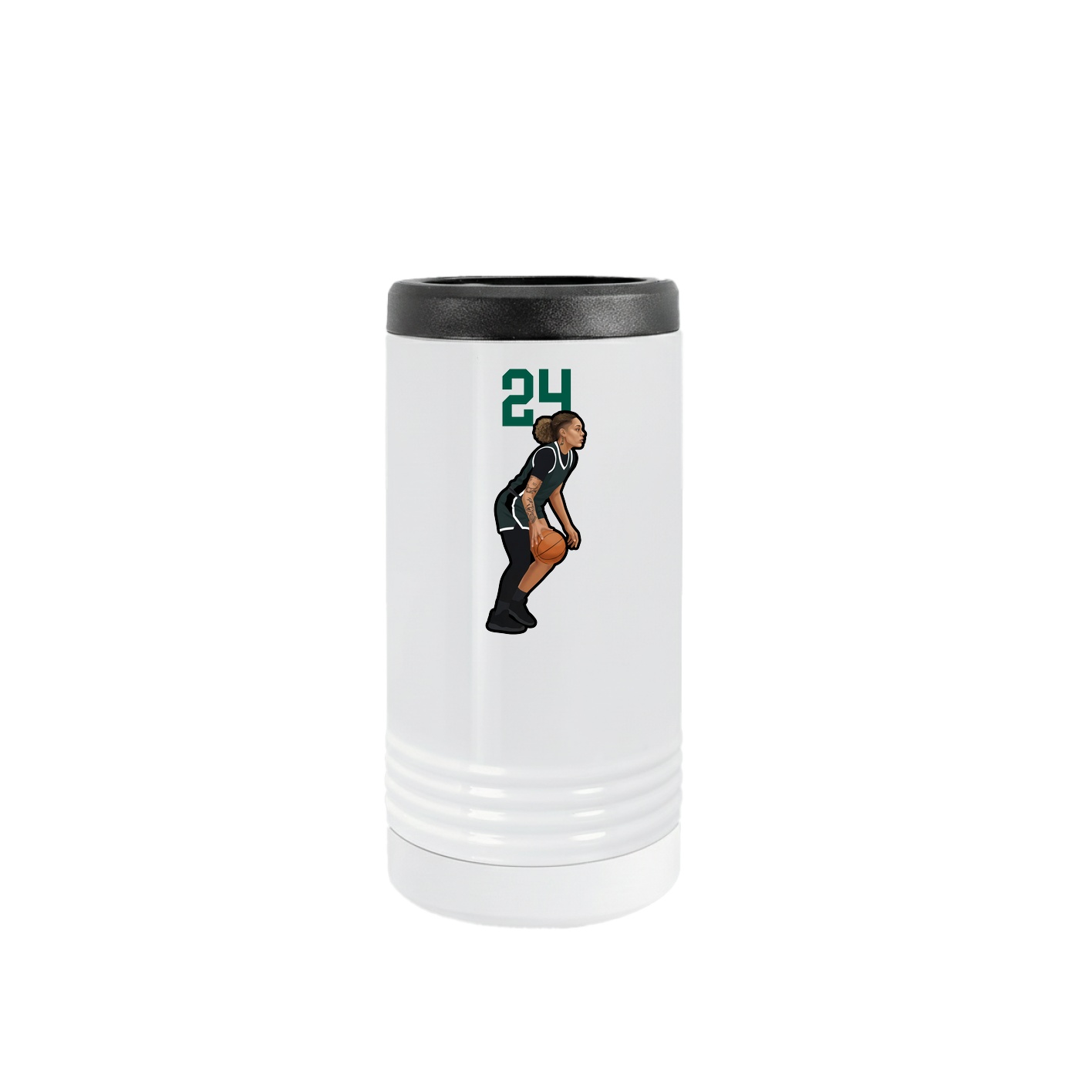 Slim Beverage Holder — Number Top in White