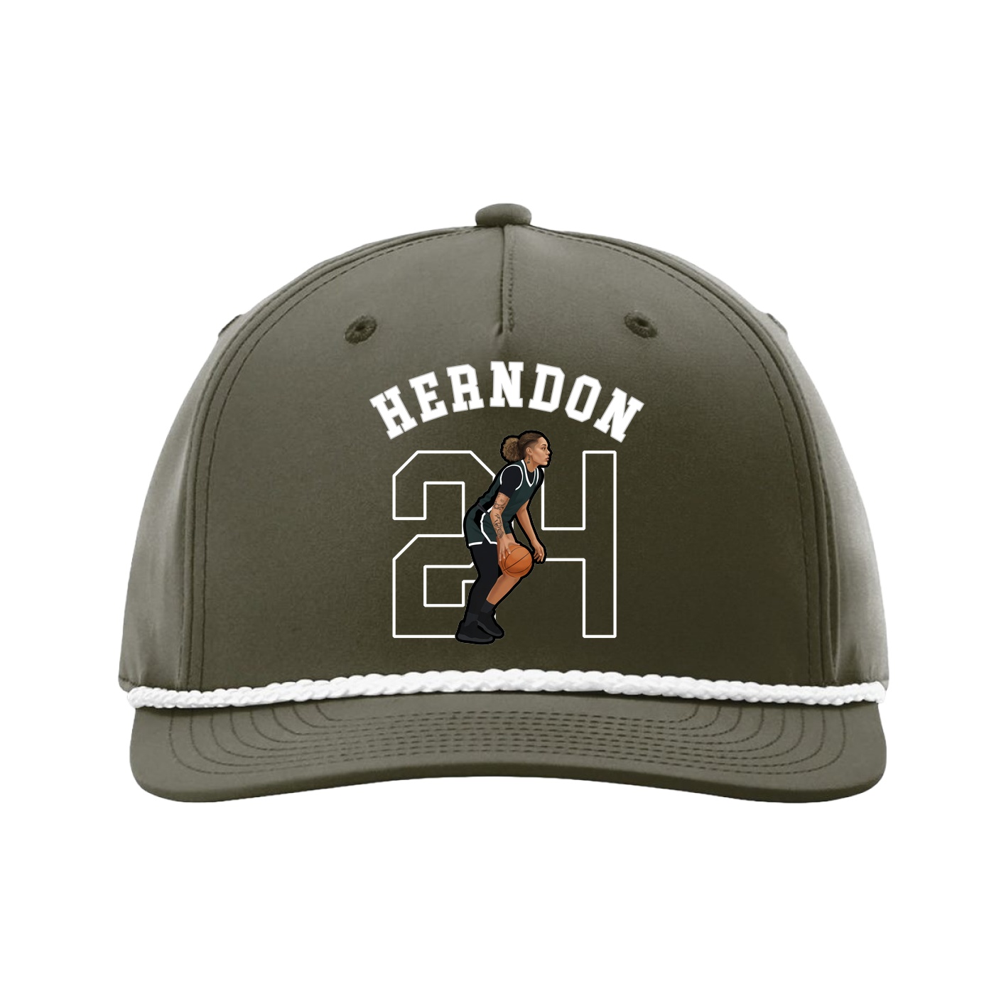 Five-Panel Classic Rope Cap — Shirsey Arch in Green