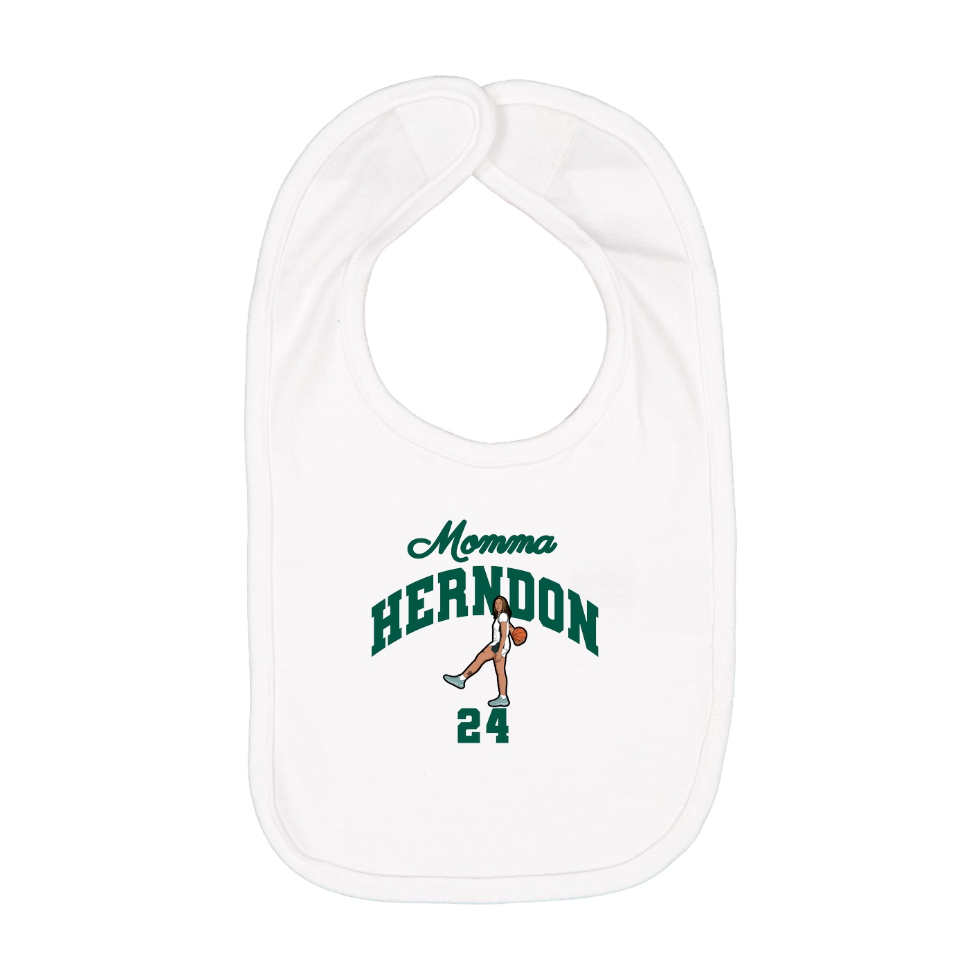 Infant Bib — Mothers Day Arch in White