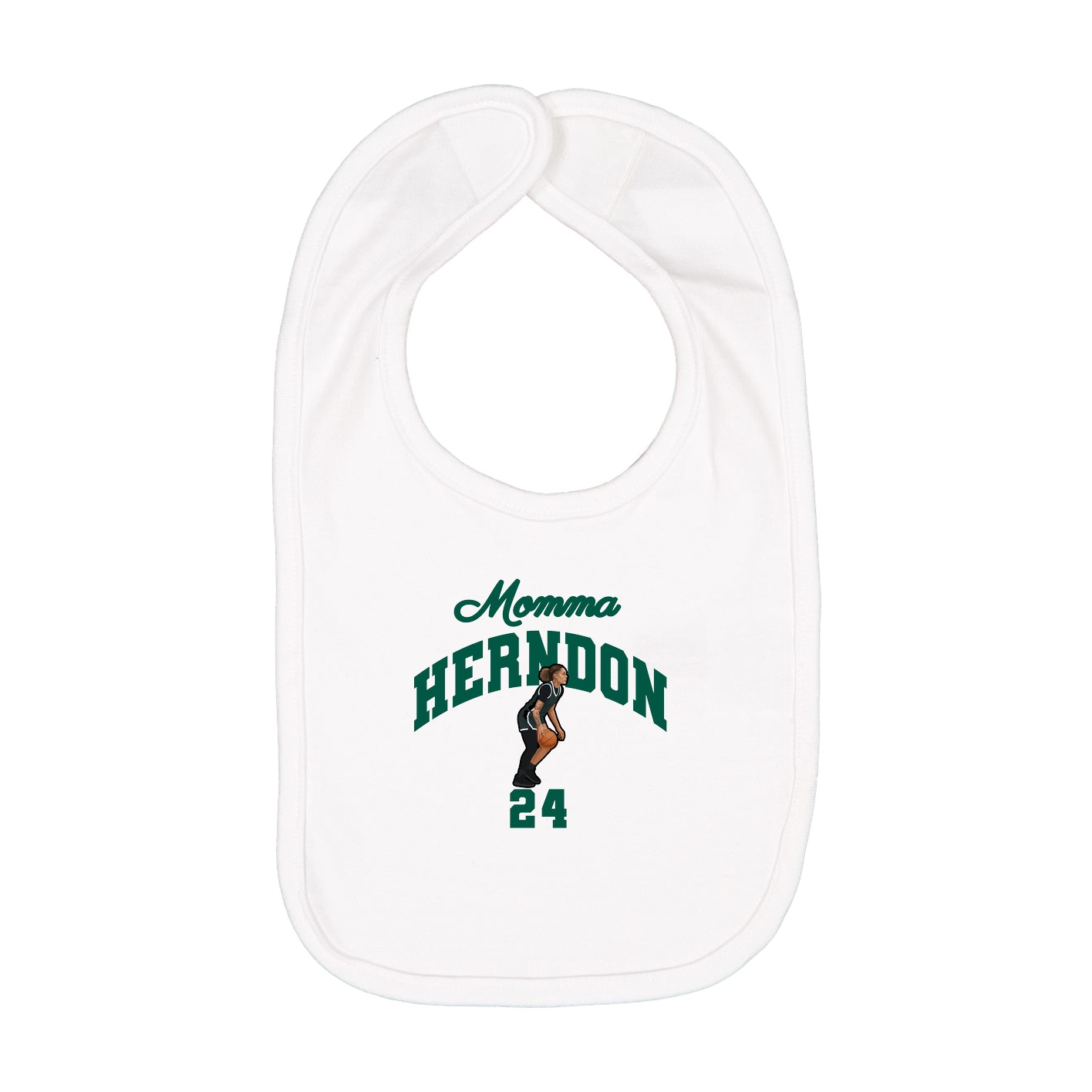 Infant Bib — Mothers Day Arch in White