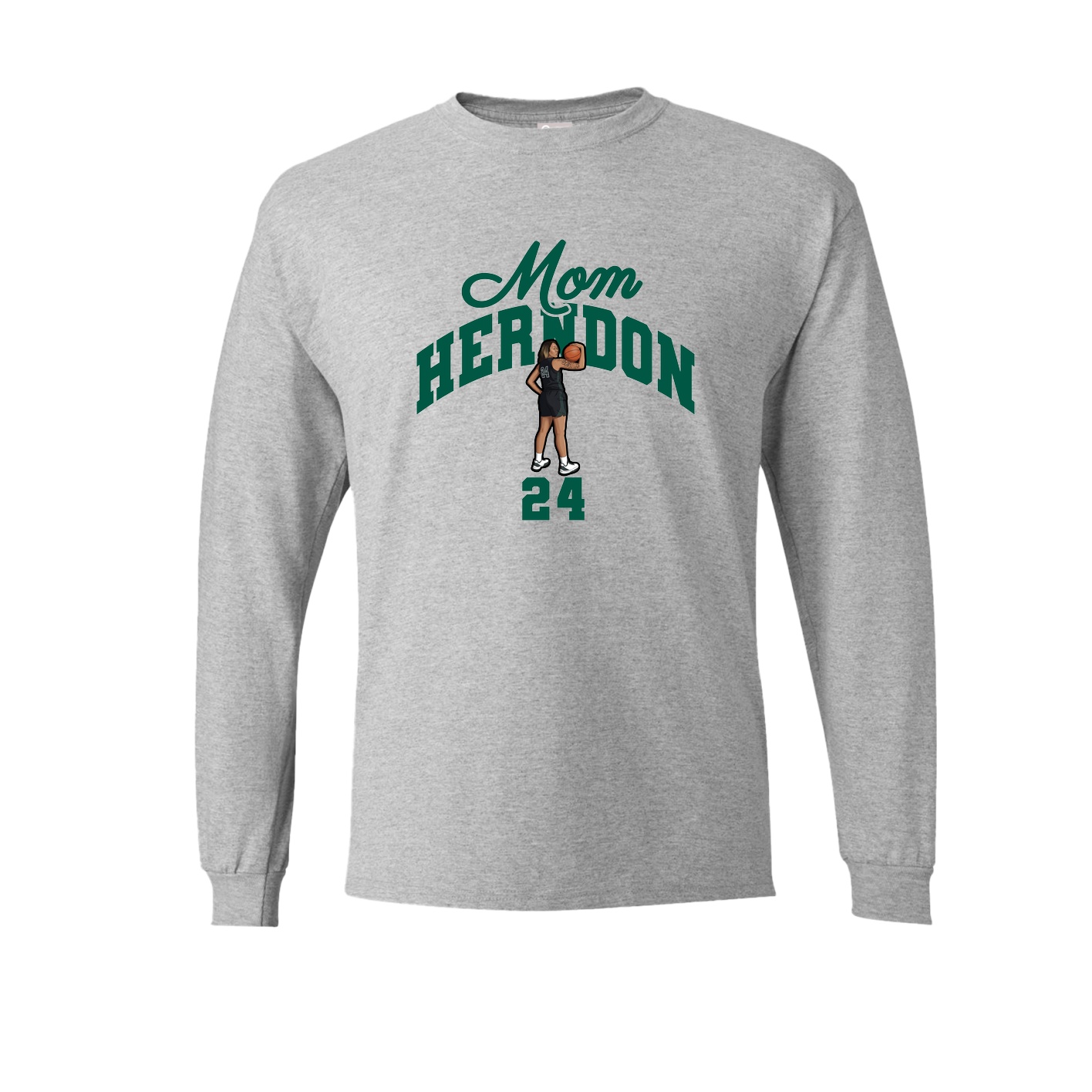 Long Sleeve Tee — Mothers Day Arch in Grey