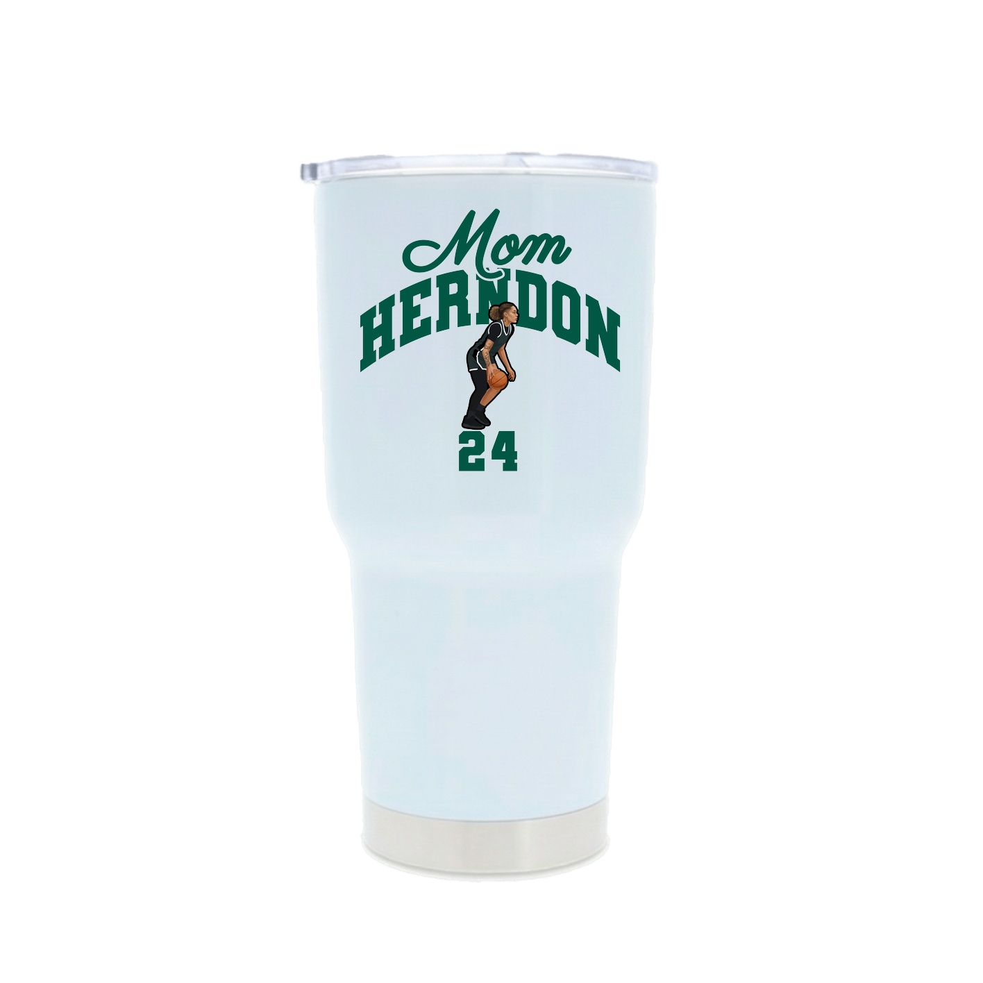 30oz Stainless Steel Tumbler — Mothers Day Arch in White