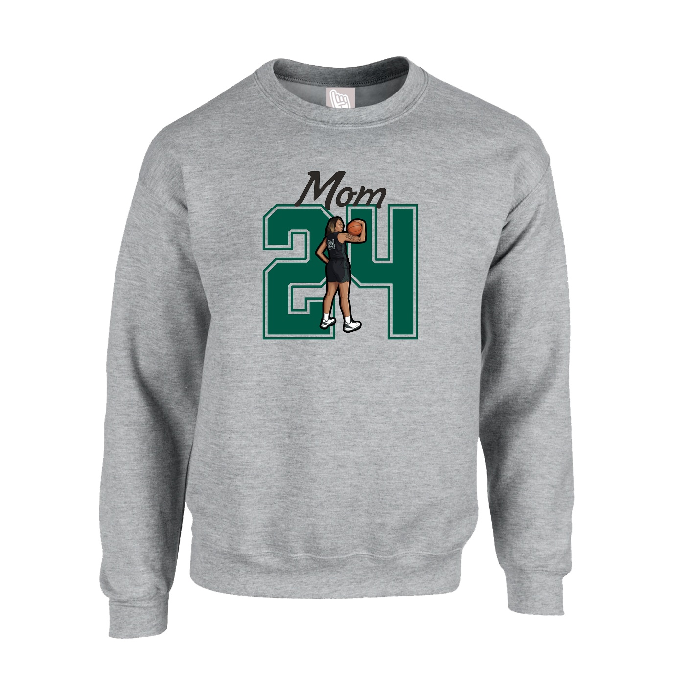 Fleece Crew — Mothers Day Shirsey in Grey