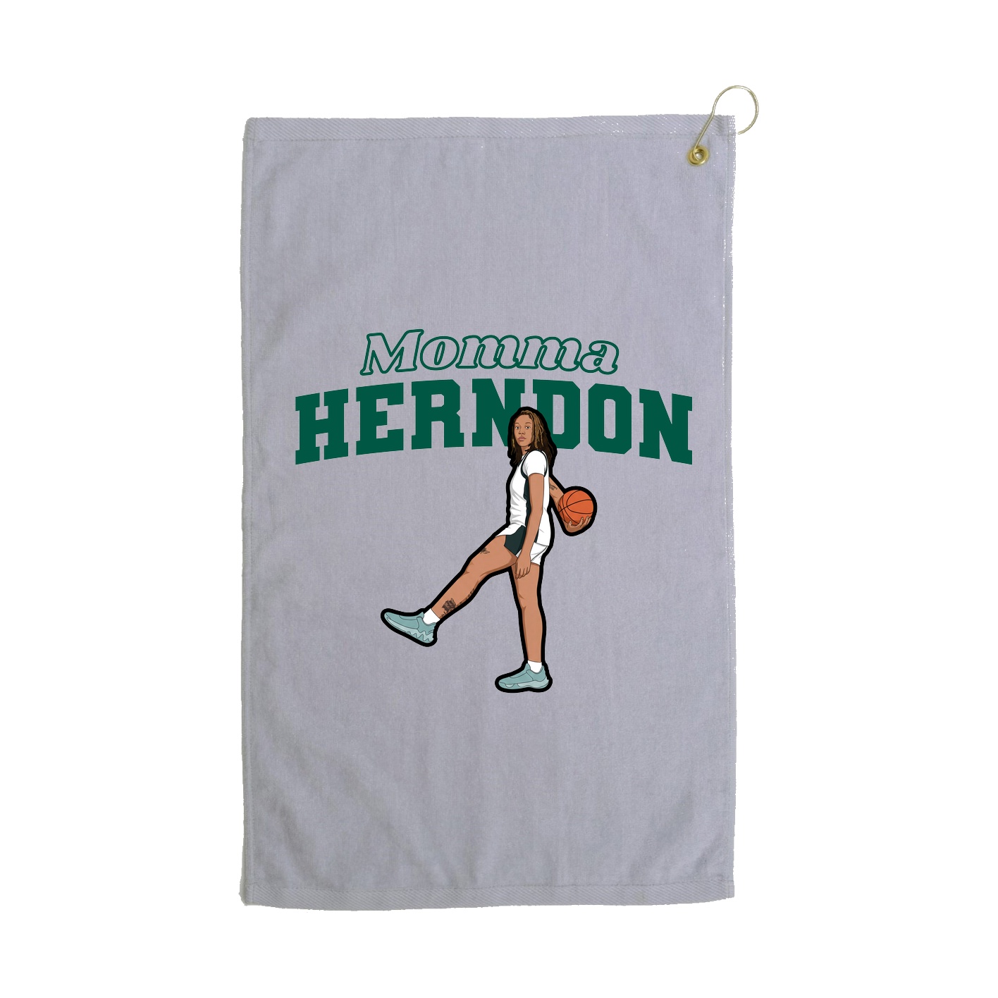 Golf Towel — Mothers Day Block in Grey