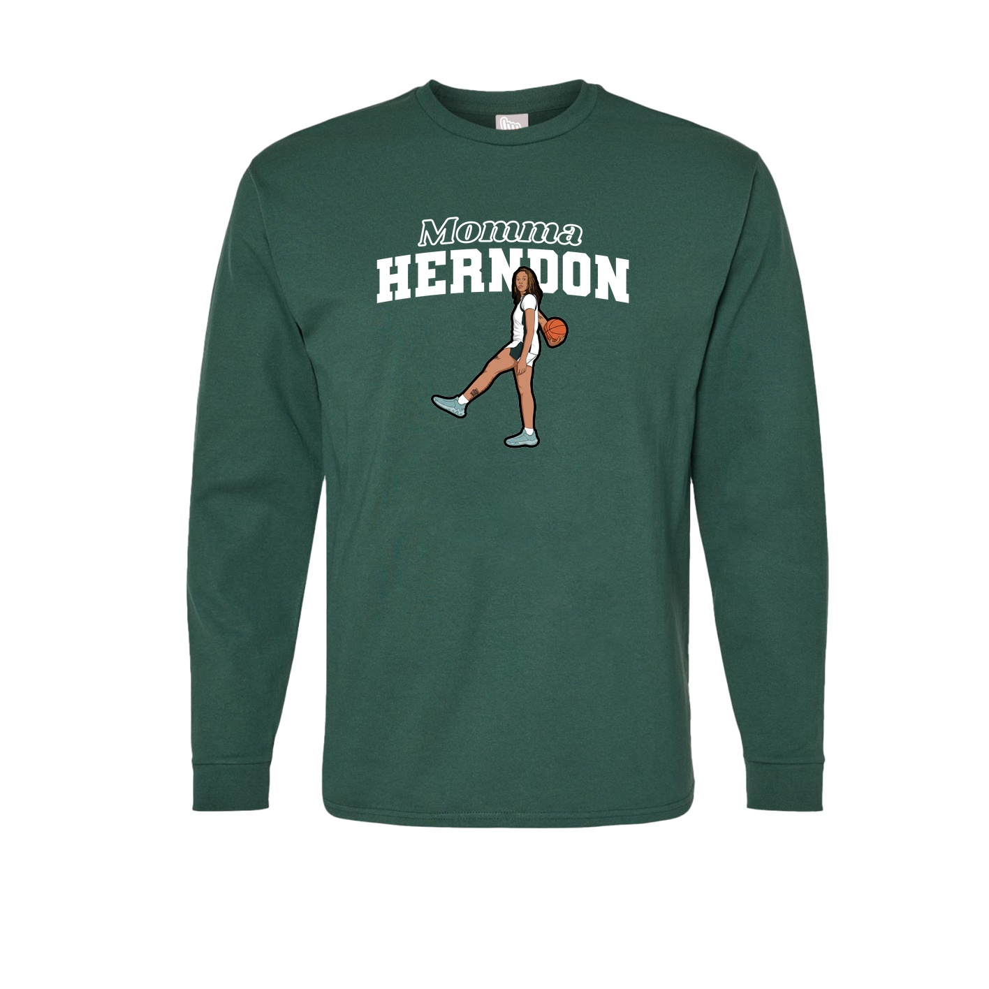 Long Sleeve Tee — Mothers Day Block in Green