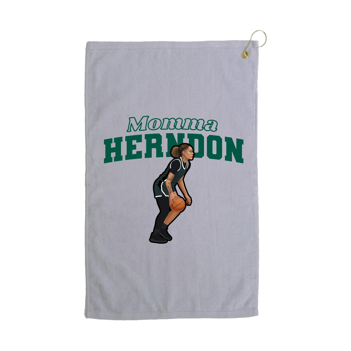 Golf Towel — Mothers Day Block in Grey
