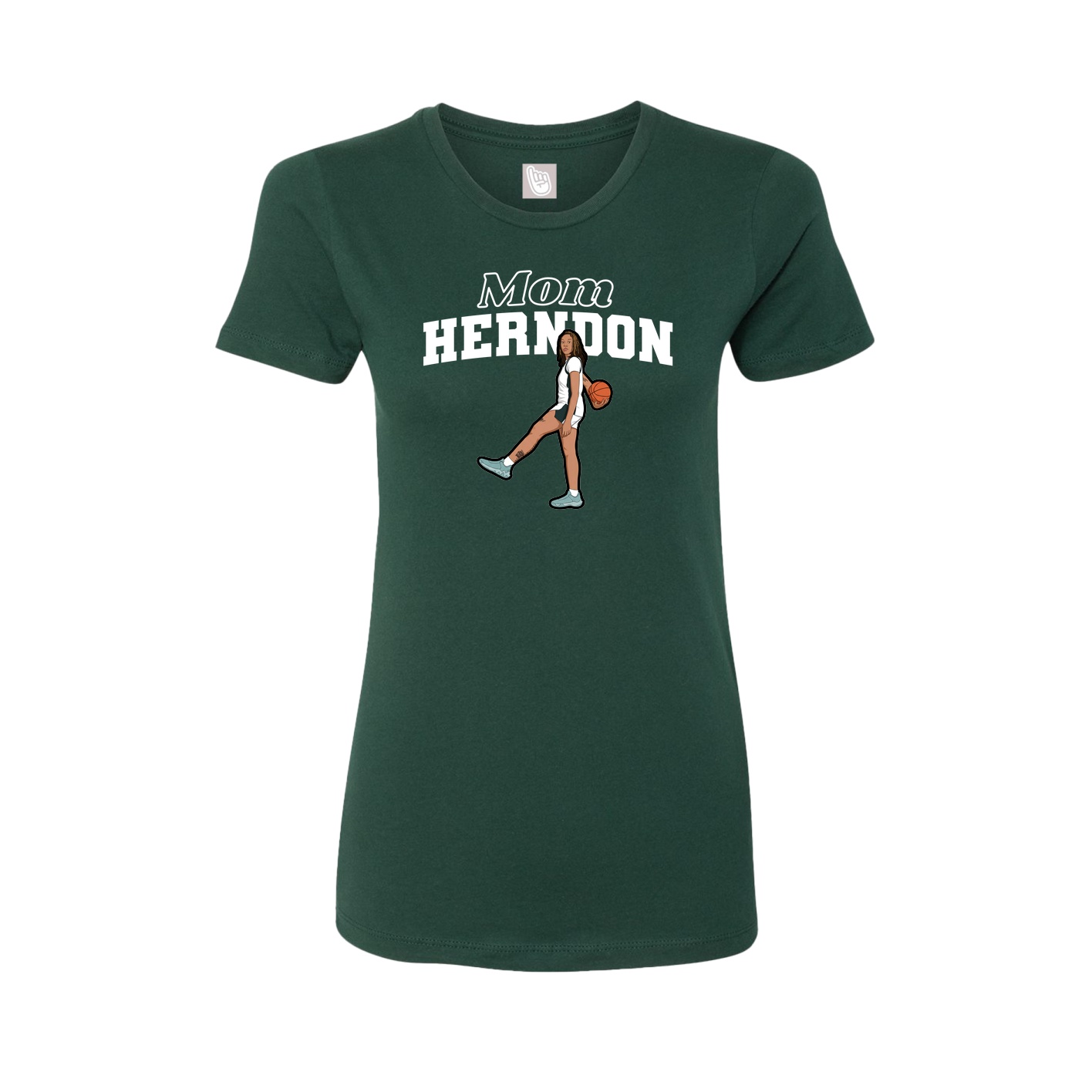 Womens Tee — Mothers Day Block in Green