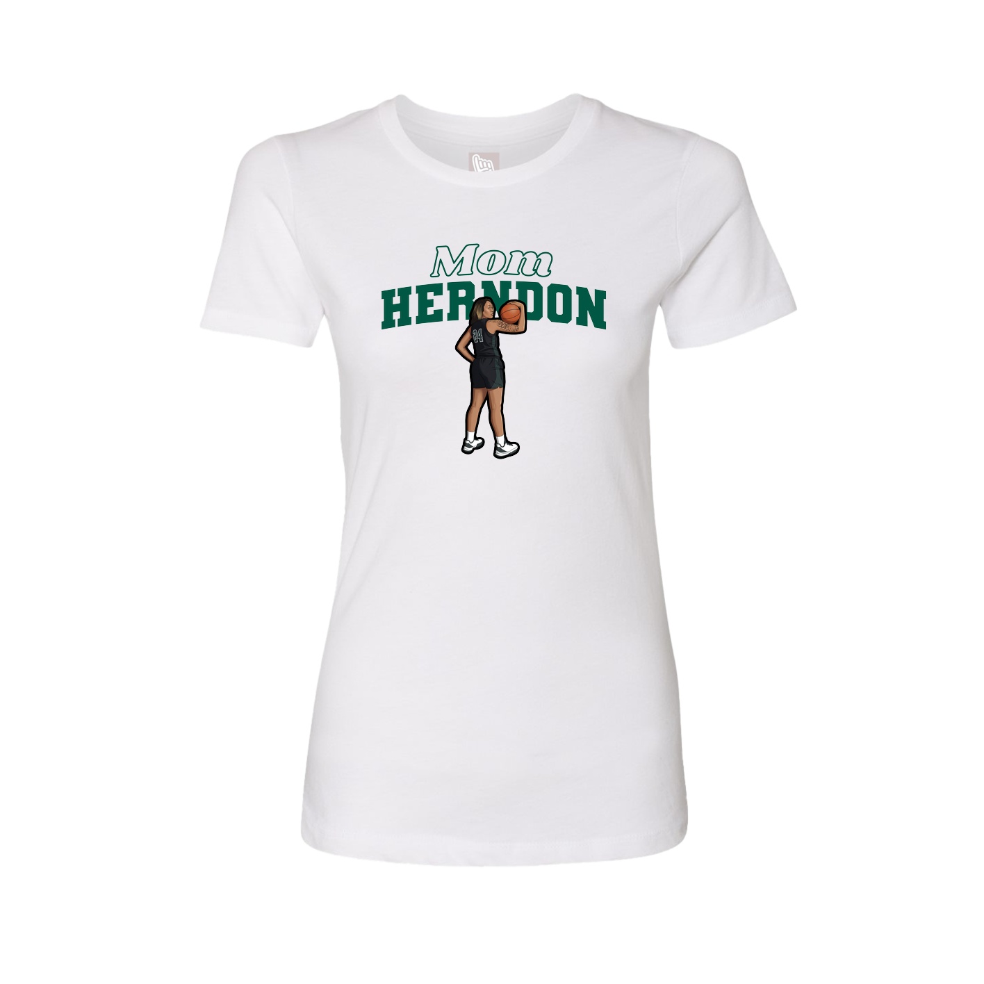 Womens Tee — Mothers Day Block in White