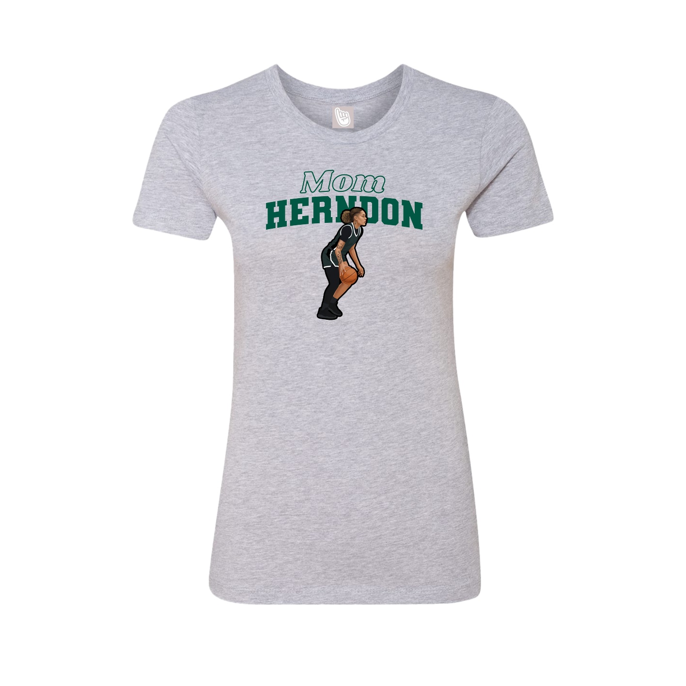 Womens Tee — Mothers Day Block in Grey