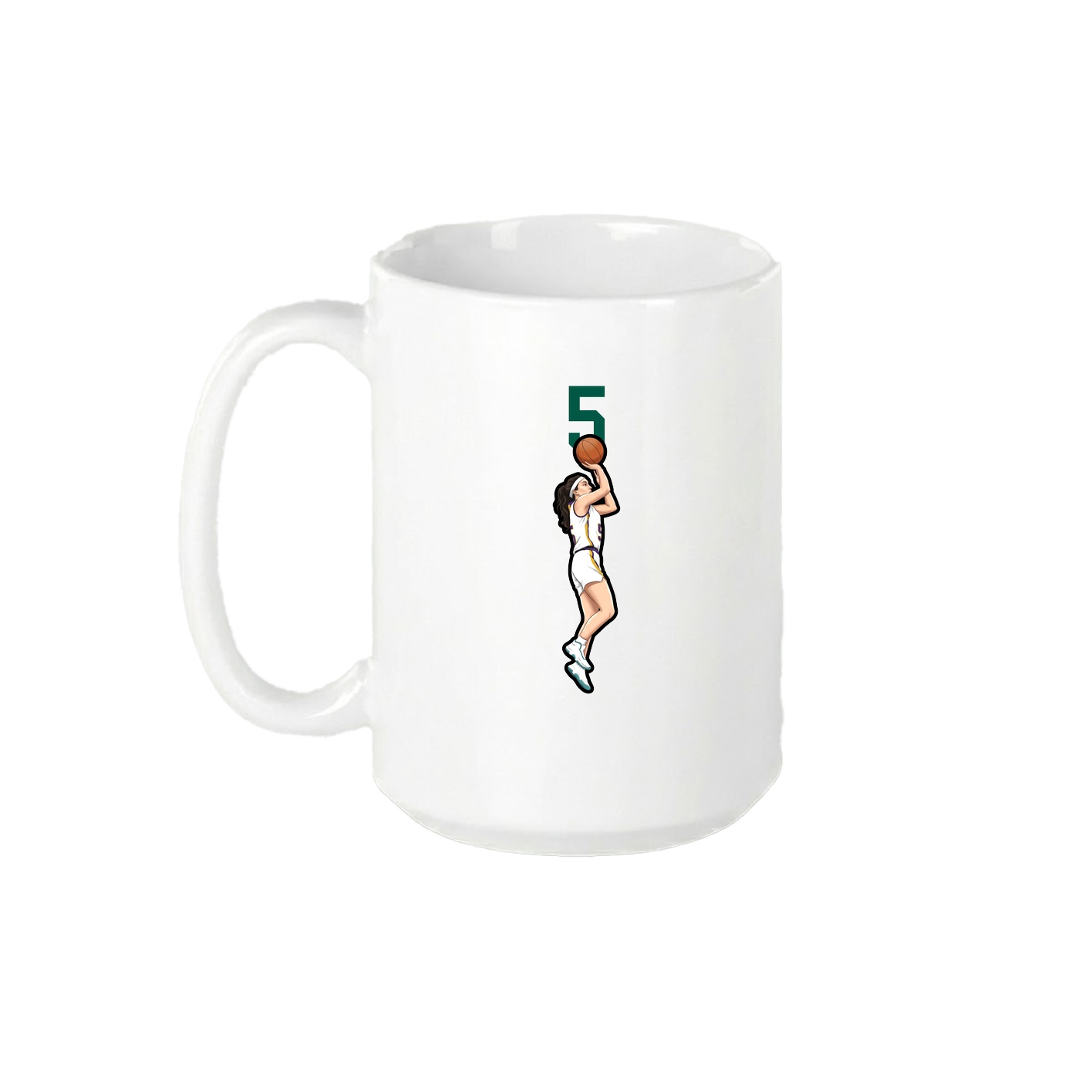 15oz Coffee Mug — Number Top in White