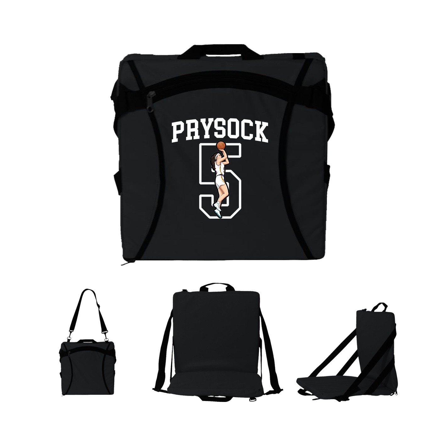 Folding Stadium Seat — Shirsey in Black