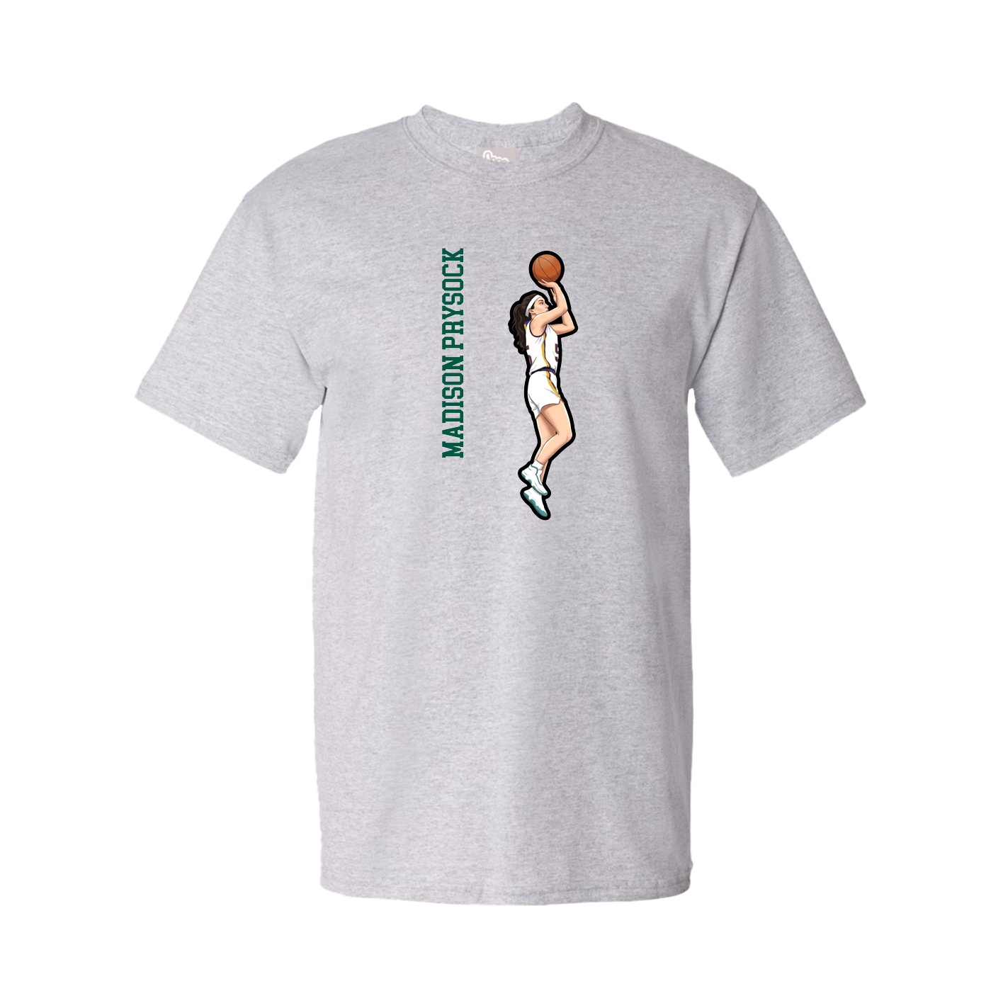 Youth Tee — Name Vertical in Grey
