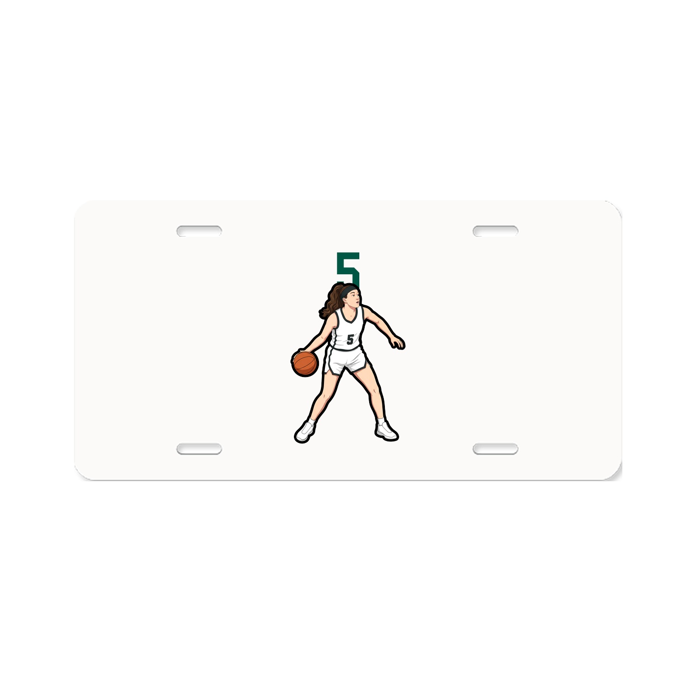 License Plate — Number Top in Classic