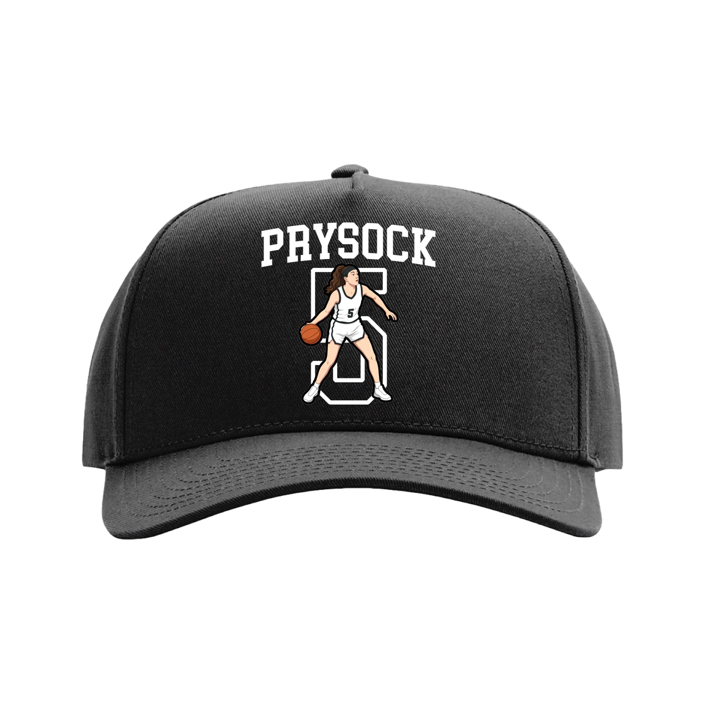 Full Fabric Five-Panel Champ Cap — Shirsey in Black