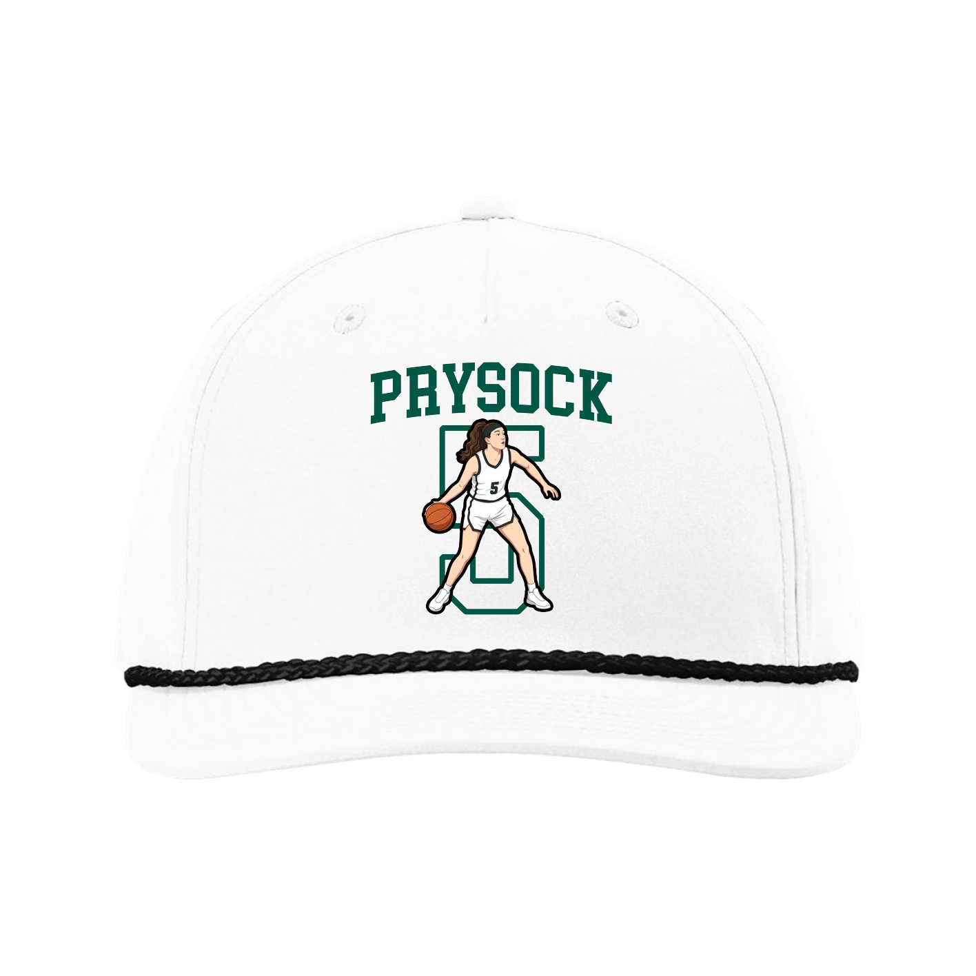 Five-Panel Classic Rope Cap — Shirsey in White