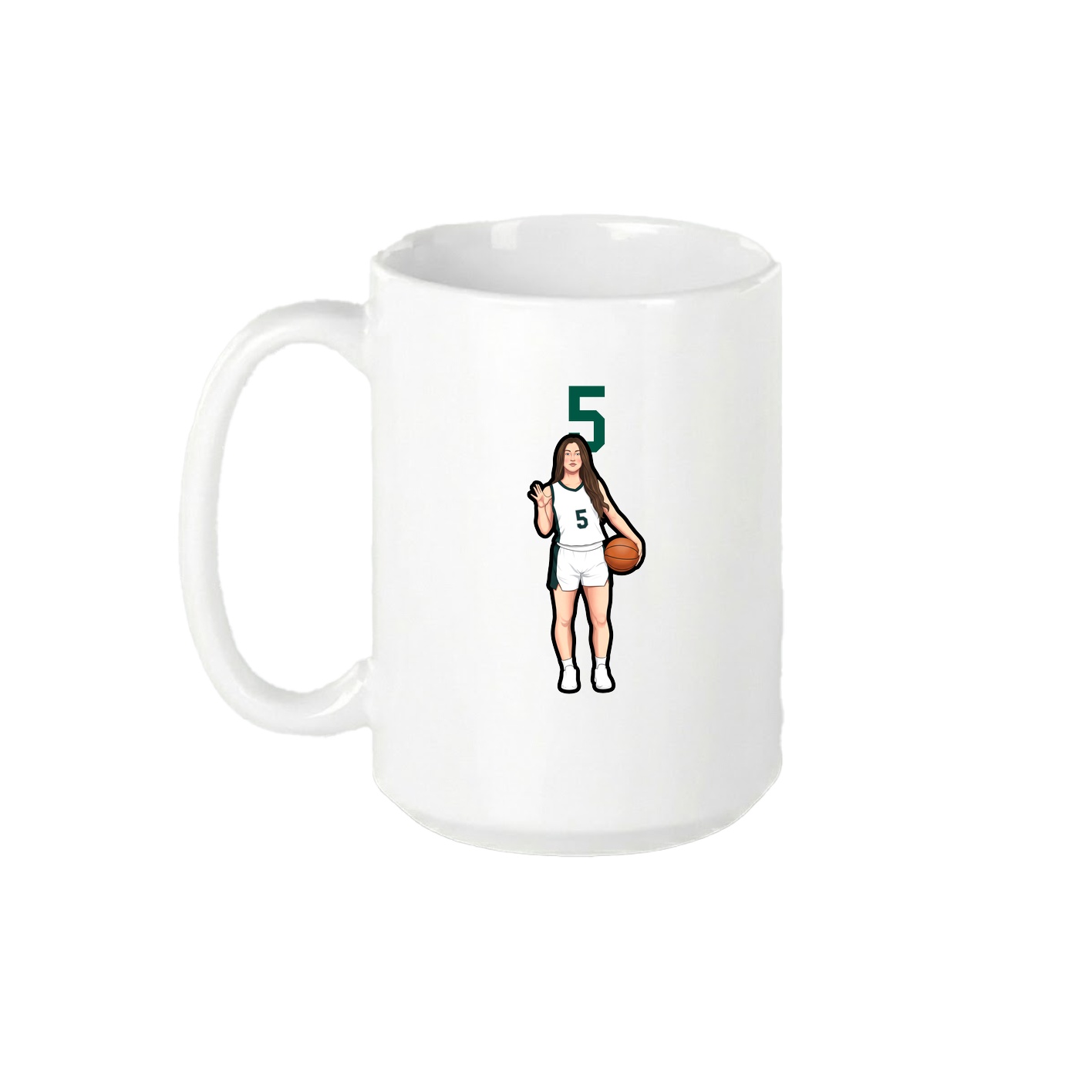 15oz Coffee Mug — Number Top in White