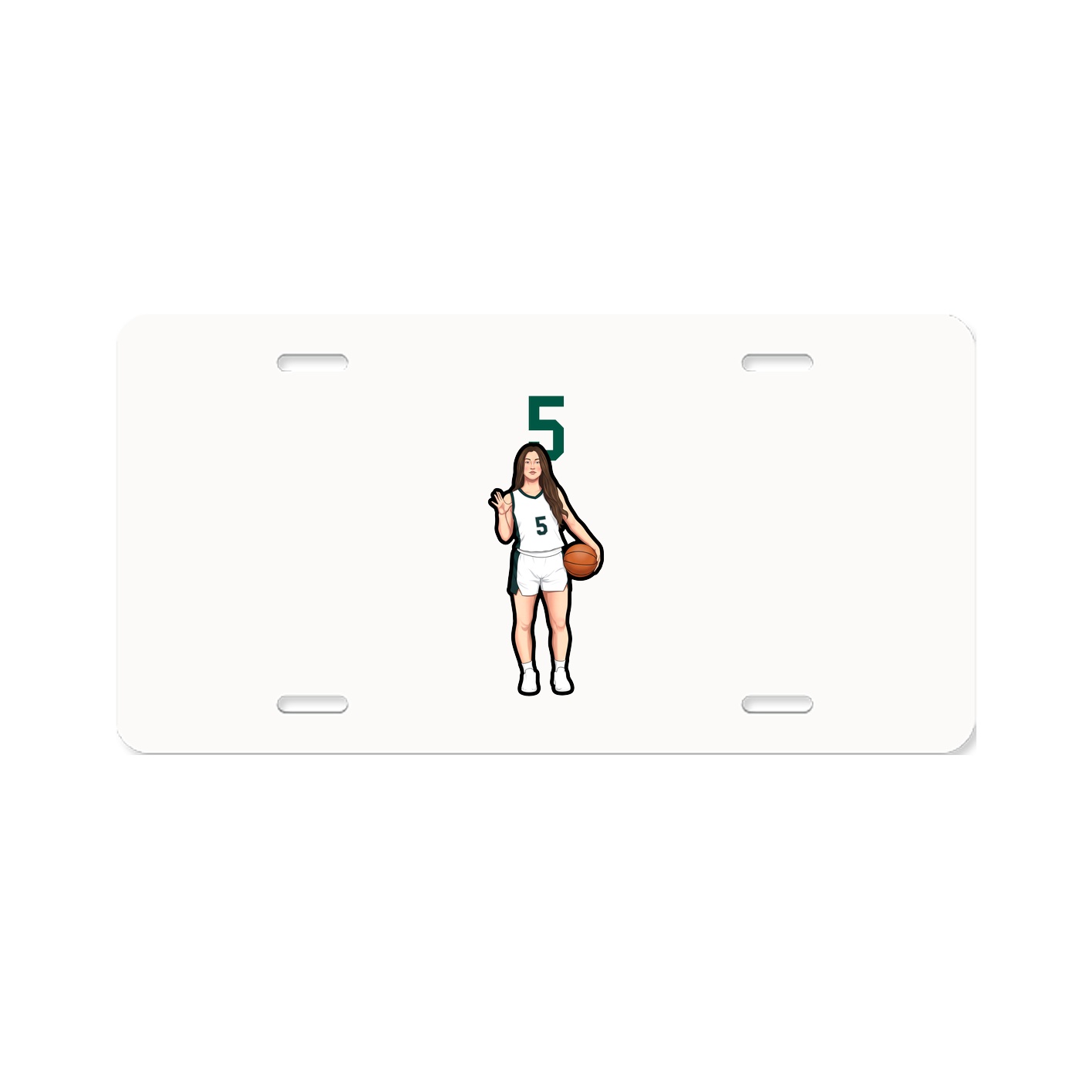 License Plate — Number Top in Classic