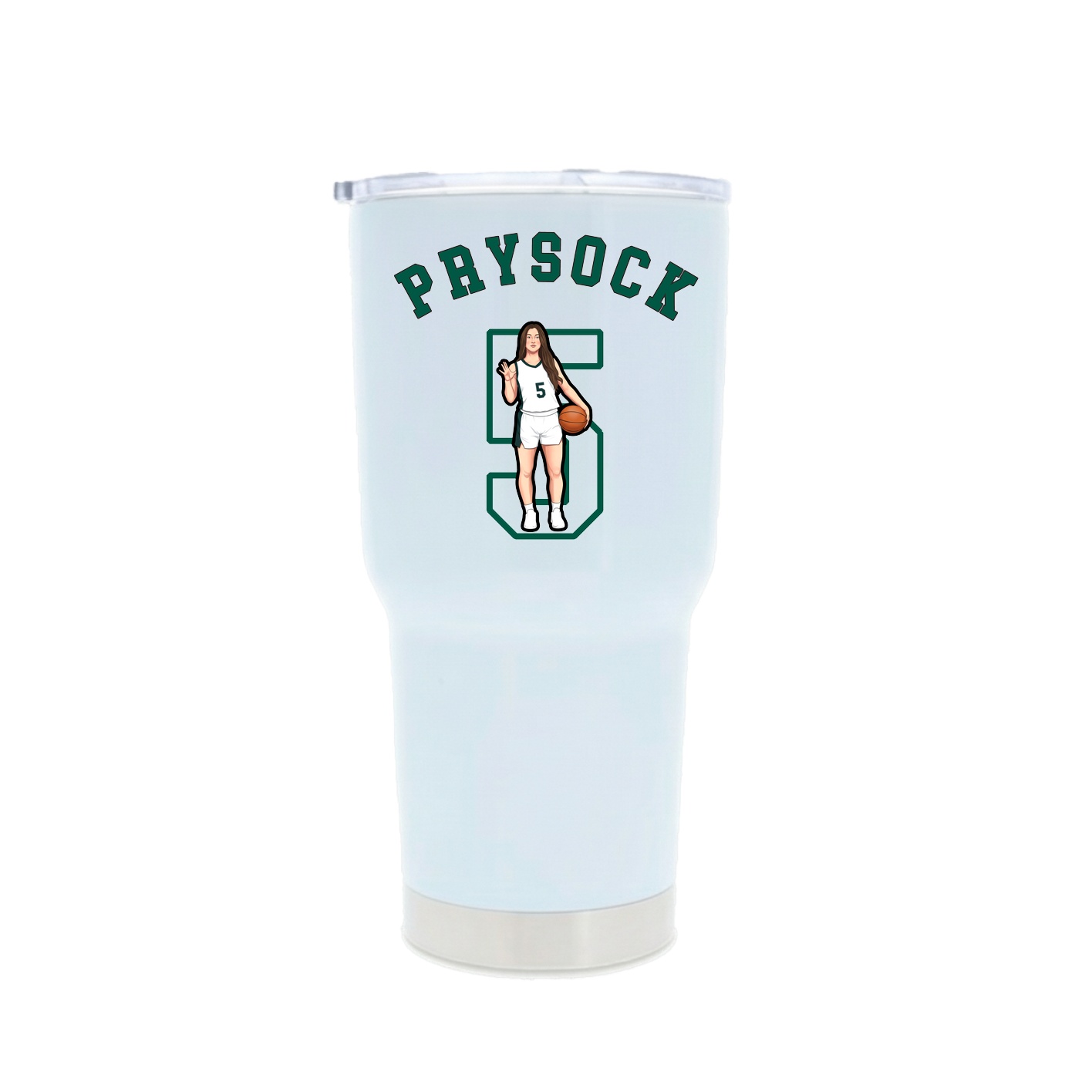 30oz Stainless Steel Tumbler — Shirsey Arch in White