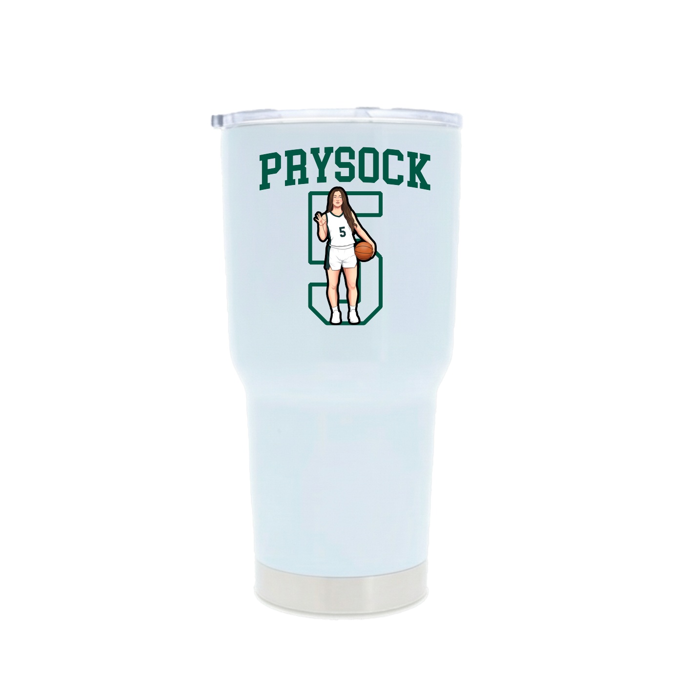 30oz Stainless Steel Tumbler — Shirsey in White