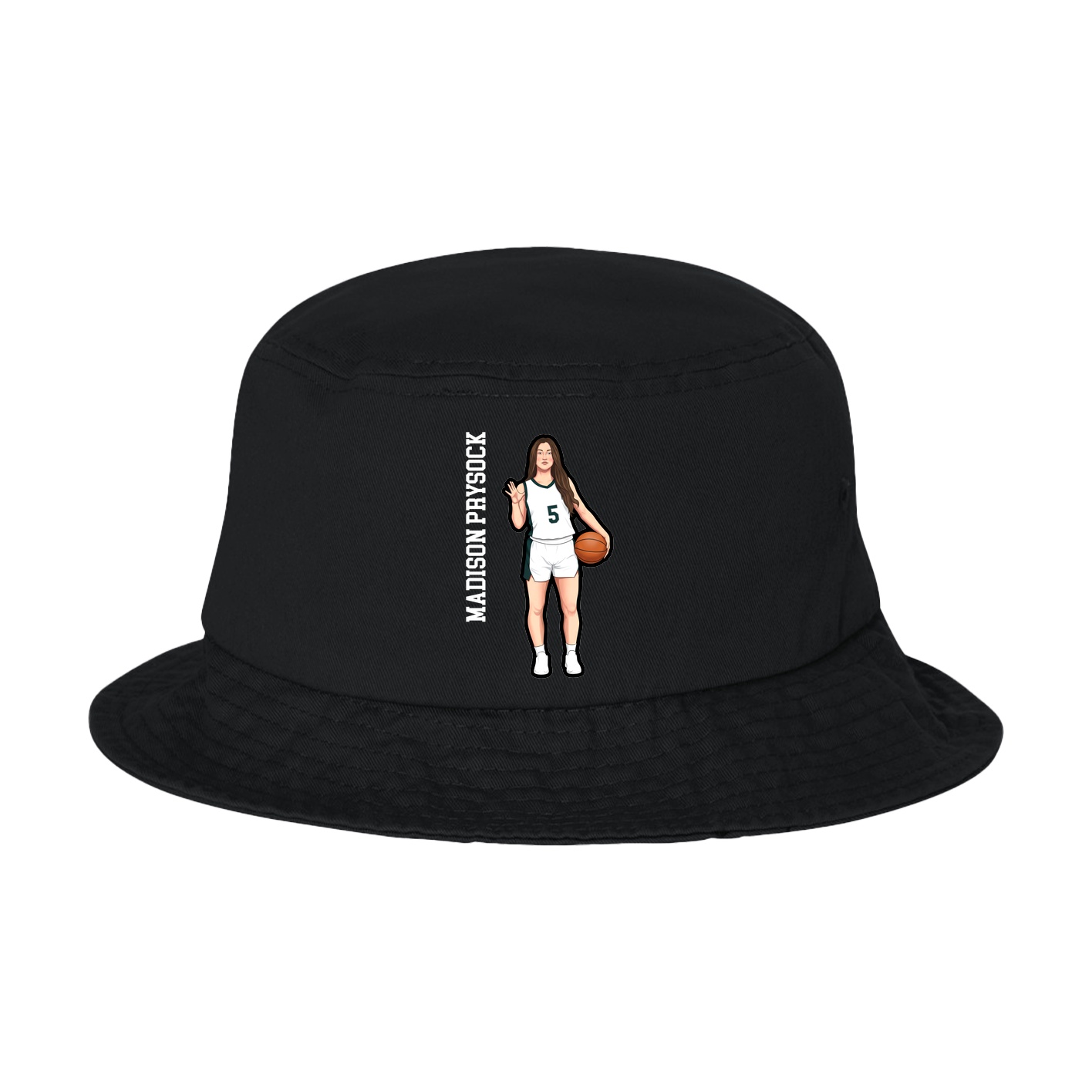 Bucket Cap — Name Vertical in Black