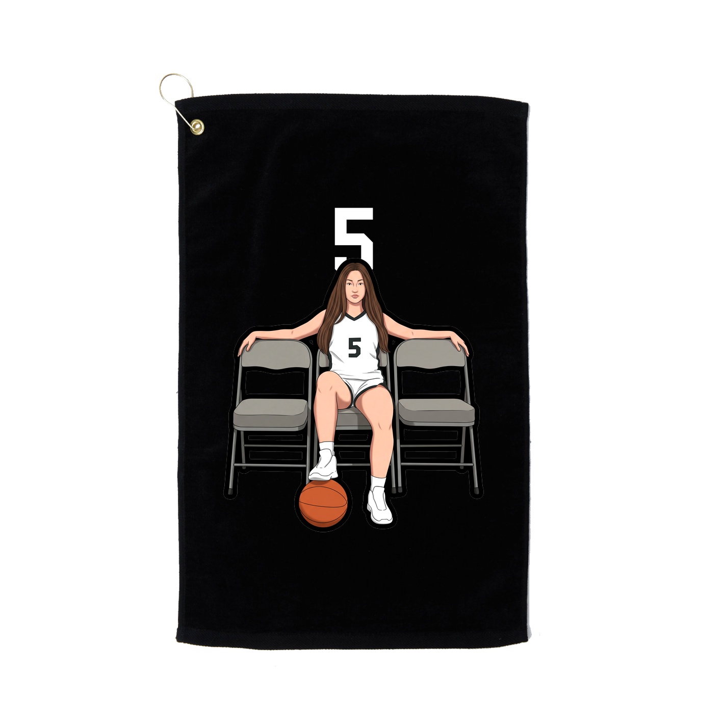 Golf Towel — Number Top in Black