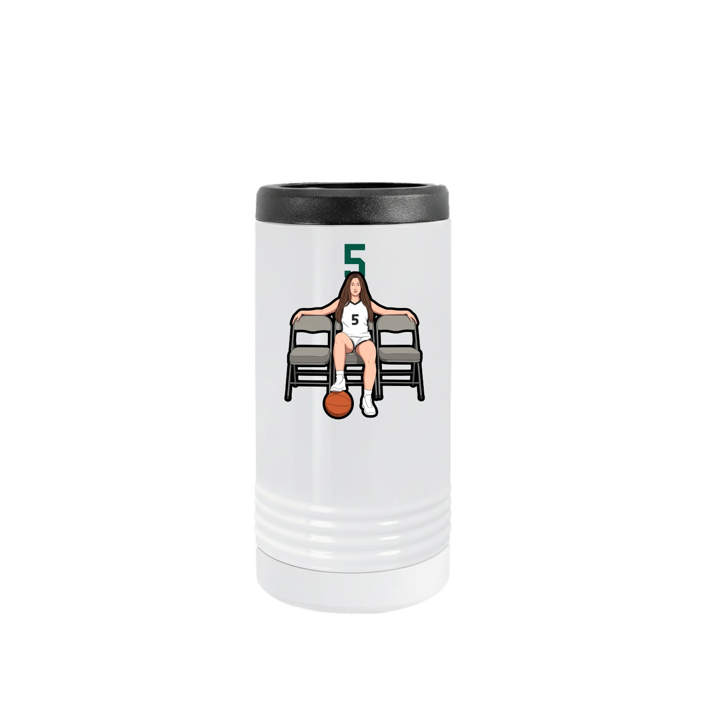 Slim Beverage Holder — Number Top in White