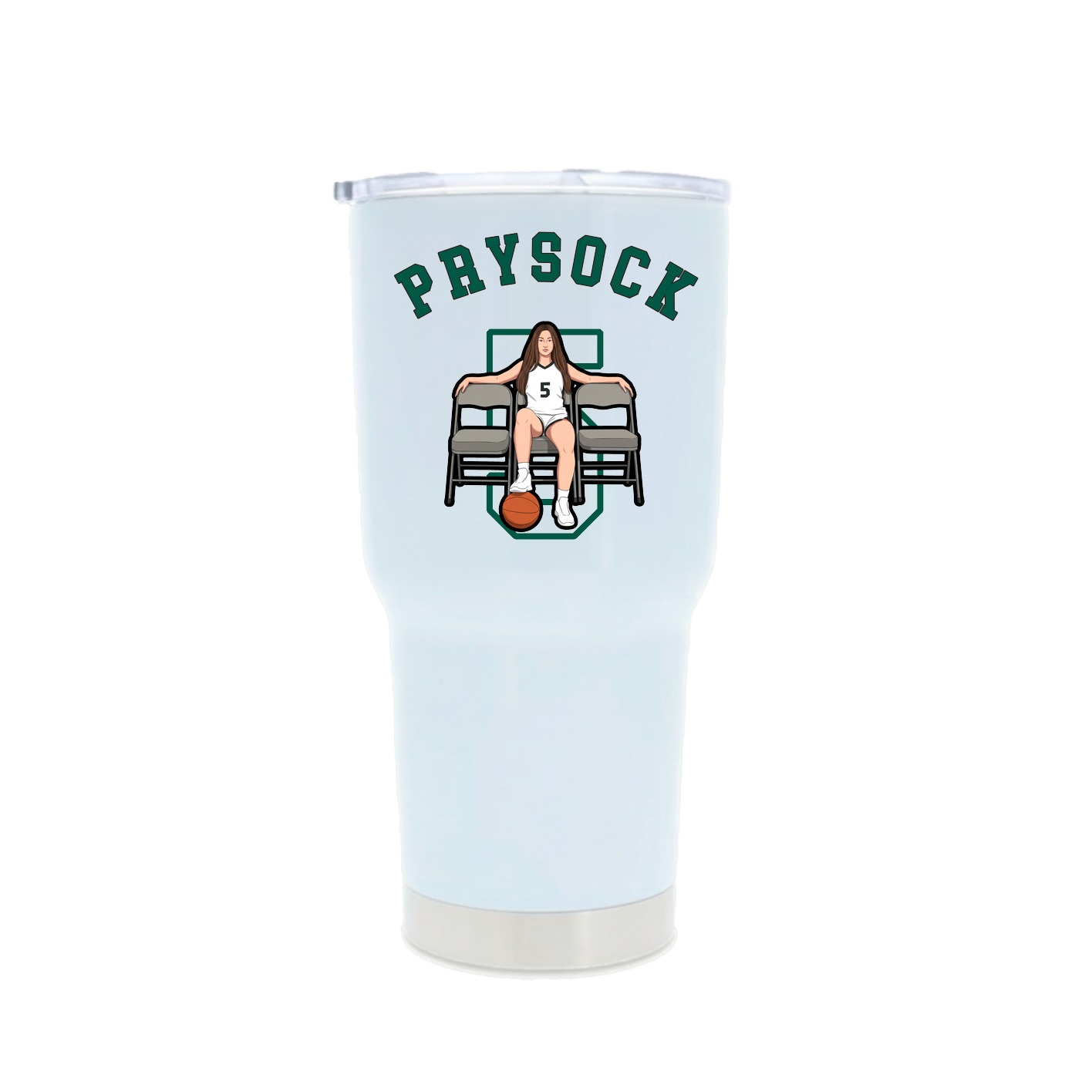 30oz Stainless Steel Tumbler — Shirsey Arch in White