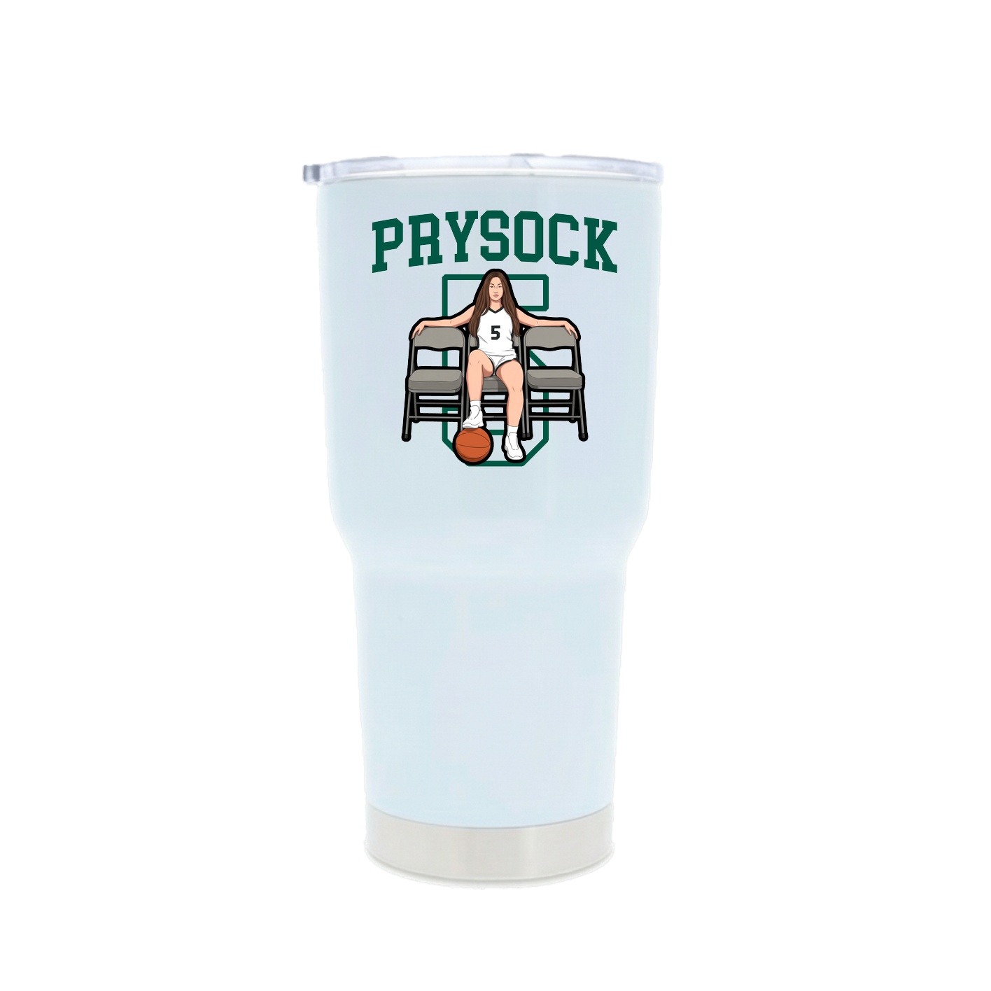 30oz Stainless Steel Tumbler — Shirsey in White