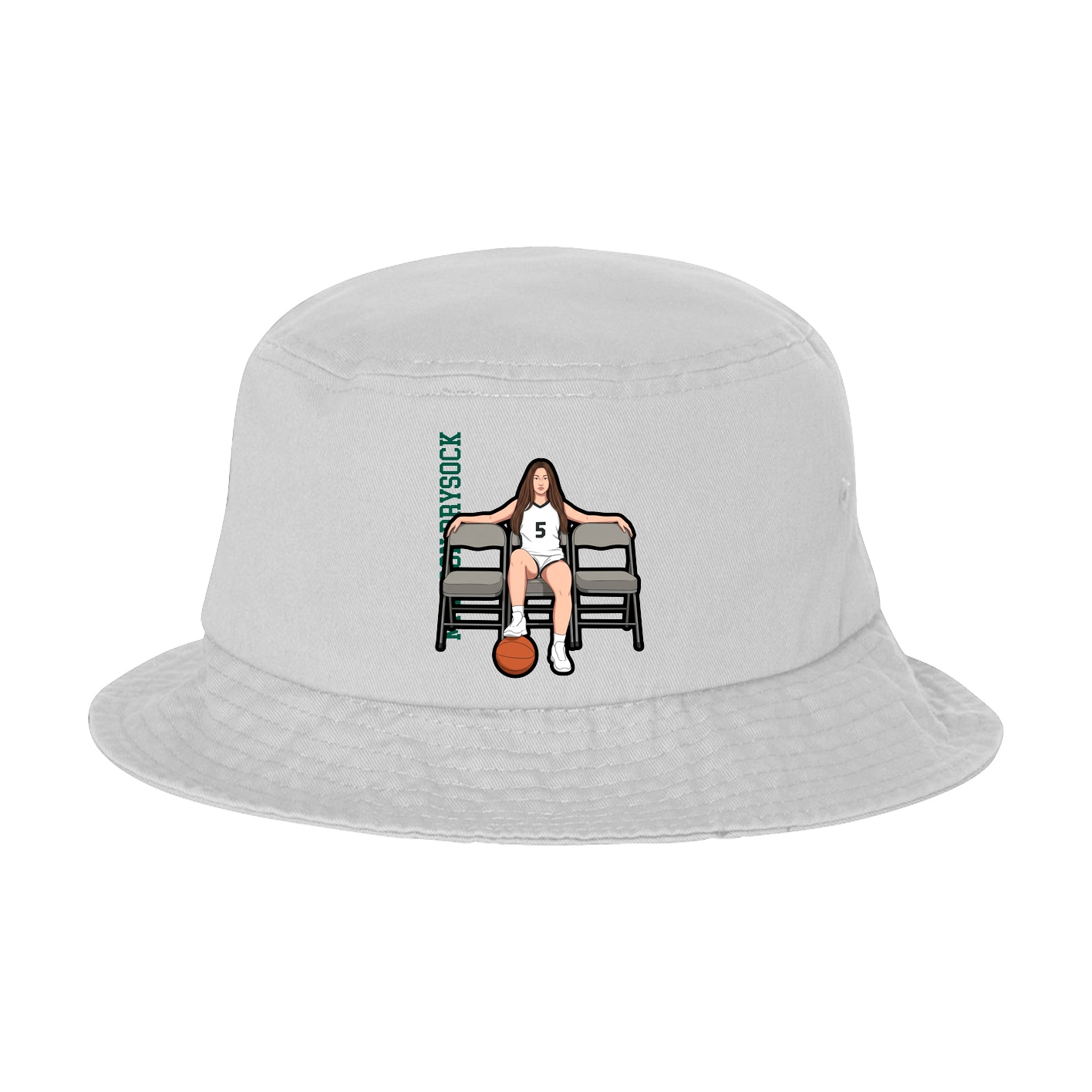 Bucket Cap — Name Vertical in White