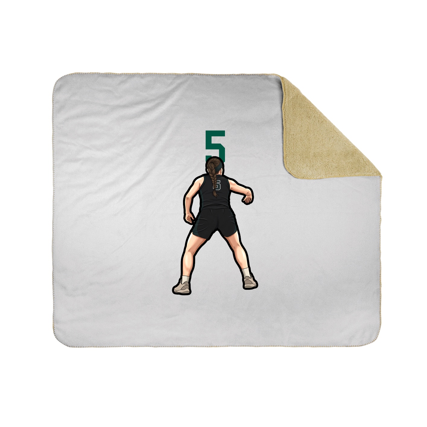Throw Blanket — Number Top in White